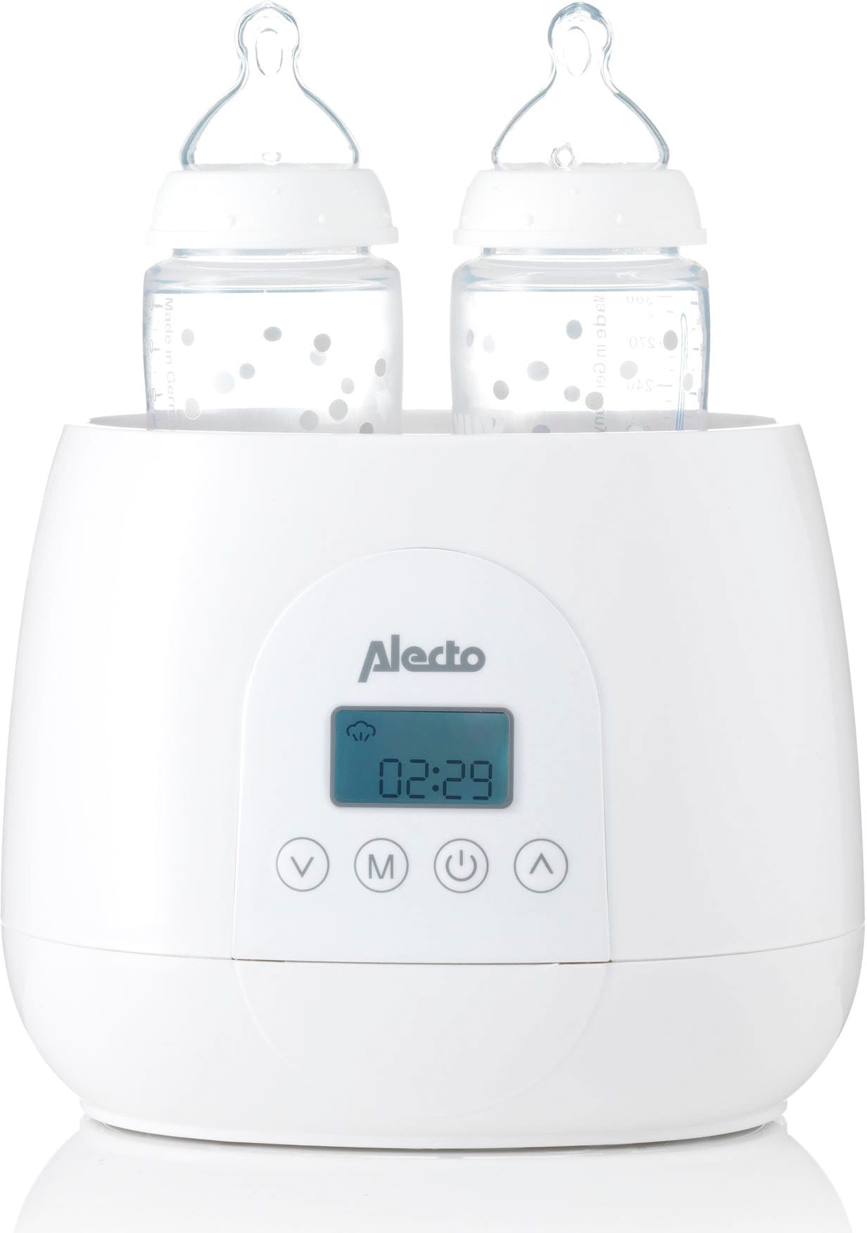 Alecto Flaschenwärmer »BW700TWIN«, Duo-Flaschenwärmer 3-in-1, Erhitzen, Sterilisieren und Auftauen