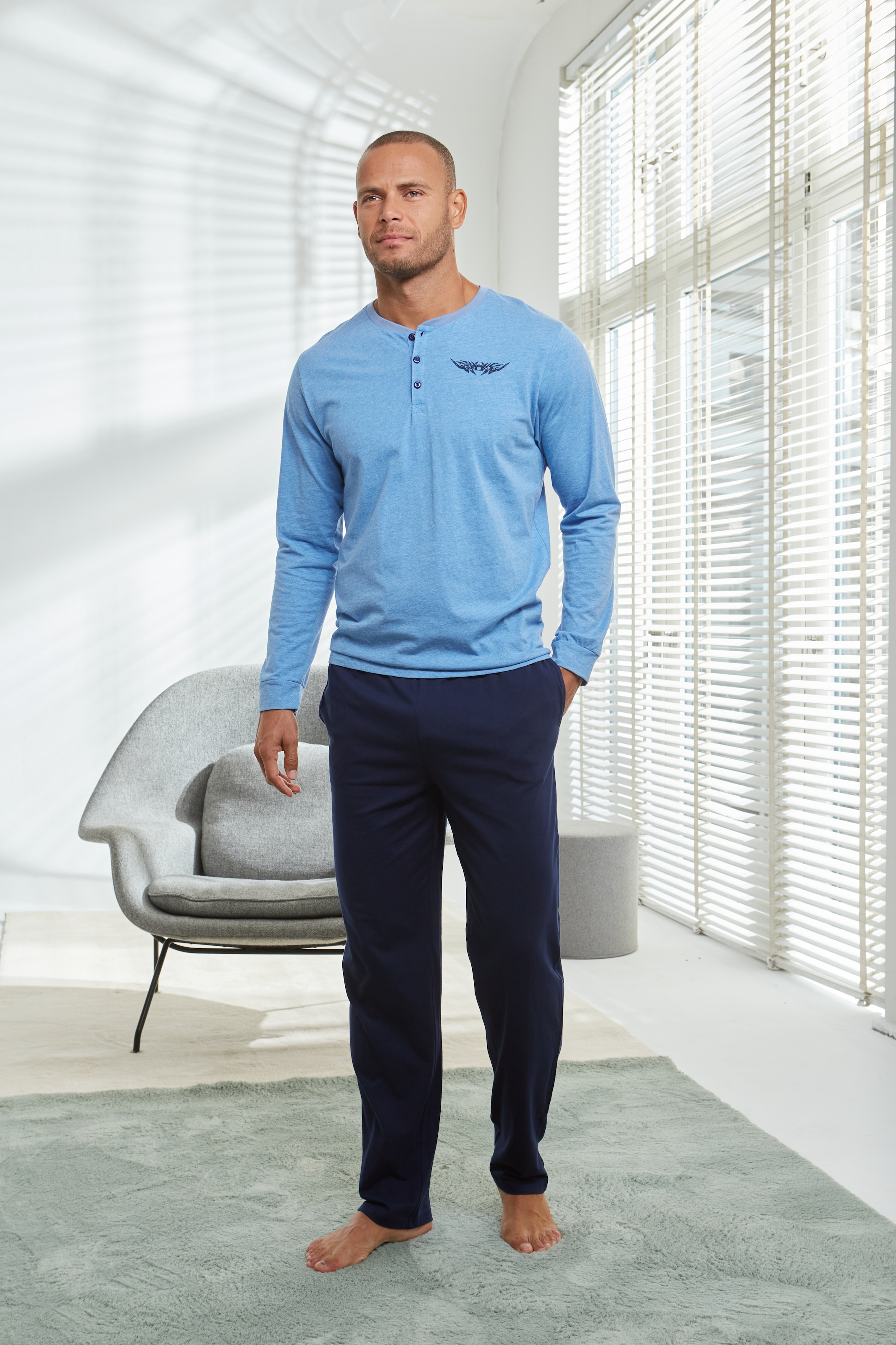 AUTHENTIC LE JOGGER Pyjama "Schlafanzug für Herren", (2 tlg., 1 Stück), mit günstig online kaufen
