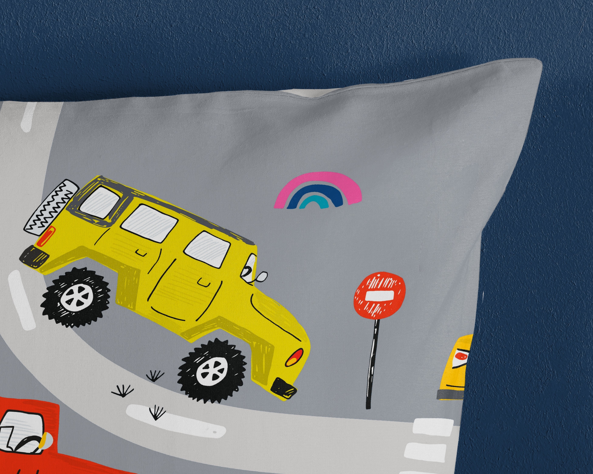 PURE luxury collection Kinderbettwäsche »Voyage« 2 Stk. tlg. Mikrofaser, 135x200, 2 Teilig, Wendeoptik, Kind, Junge, Auto