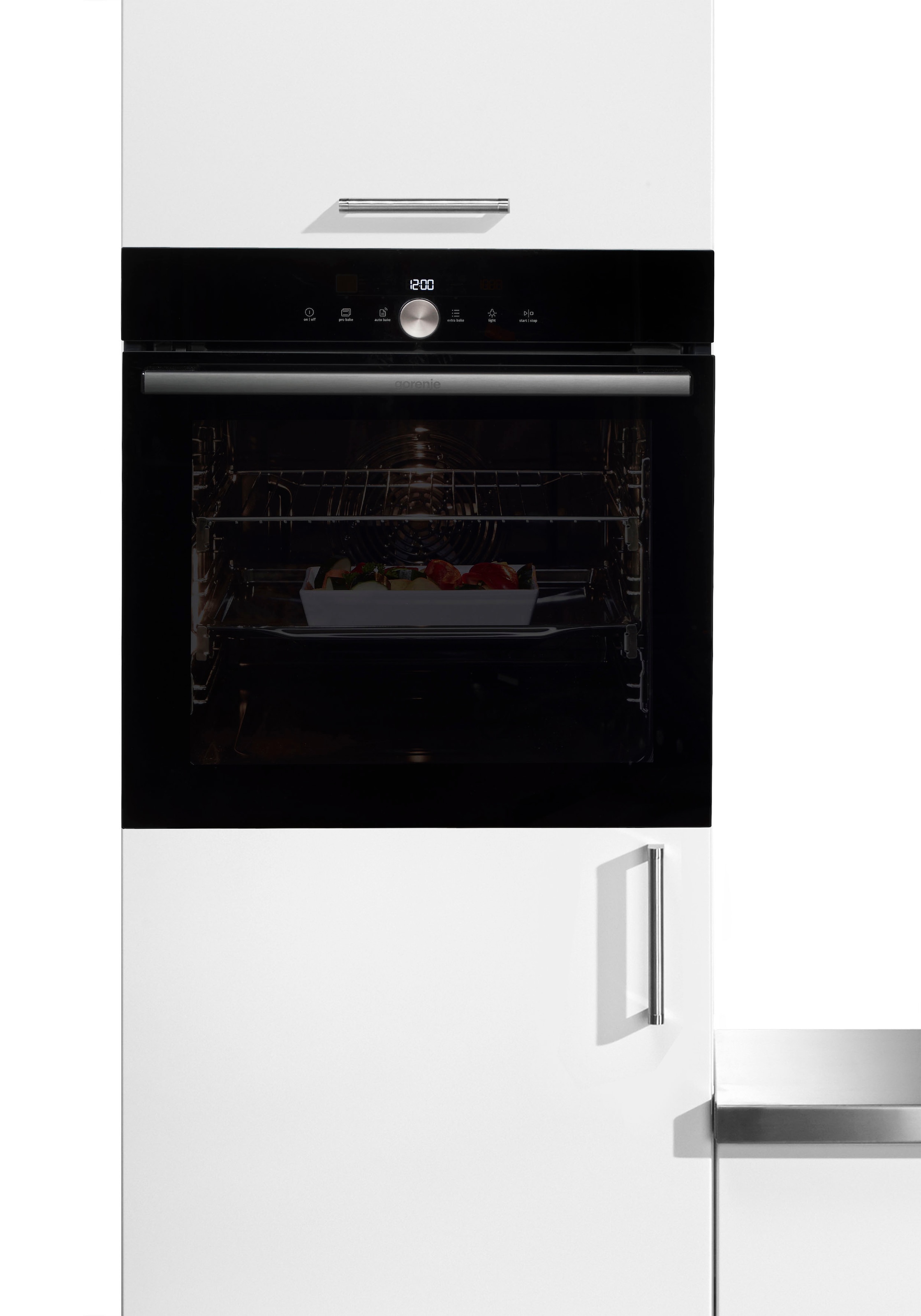 GORENJE Pyrolyse Backofen »BPS 6747 A09DBGOT«, BPS 6747 A09DBGOT, mit 2-fach-Teleskopauszug, Pyrolyse-Selbstreinigung, Black Design; AirFry