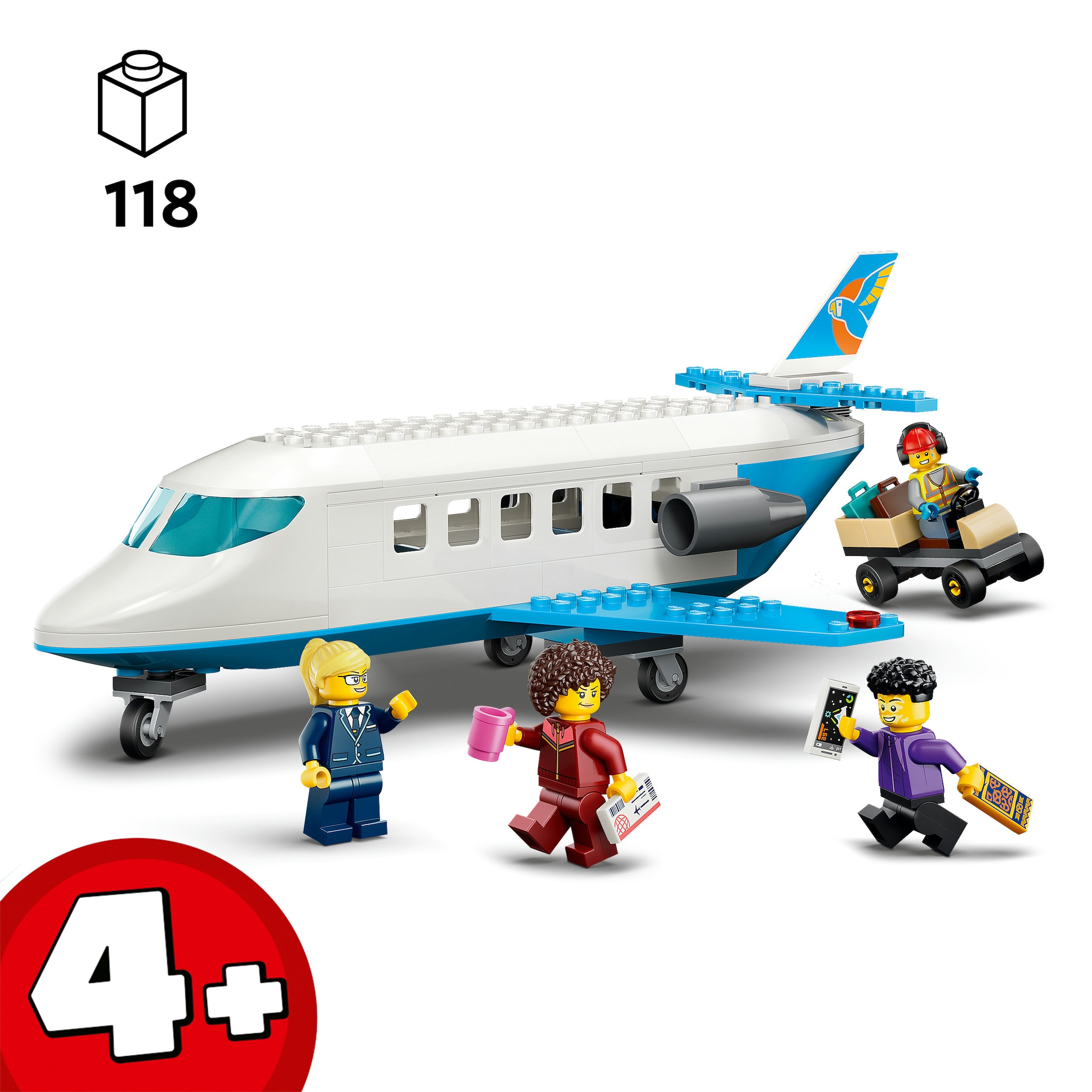 LEGO® Konstruktionsspielsteine »Passagierjet (60492), LEGO City« Made in Europe