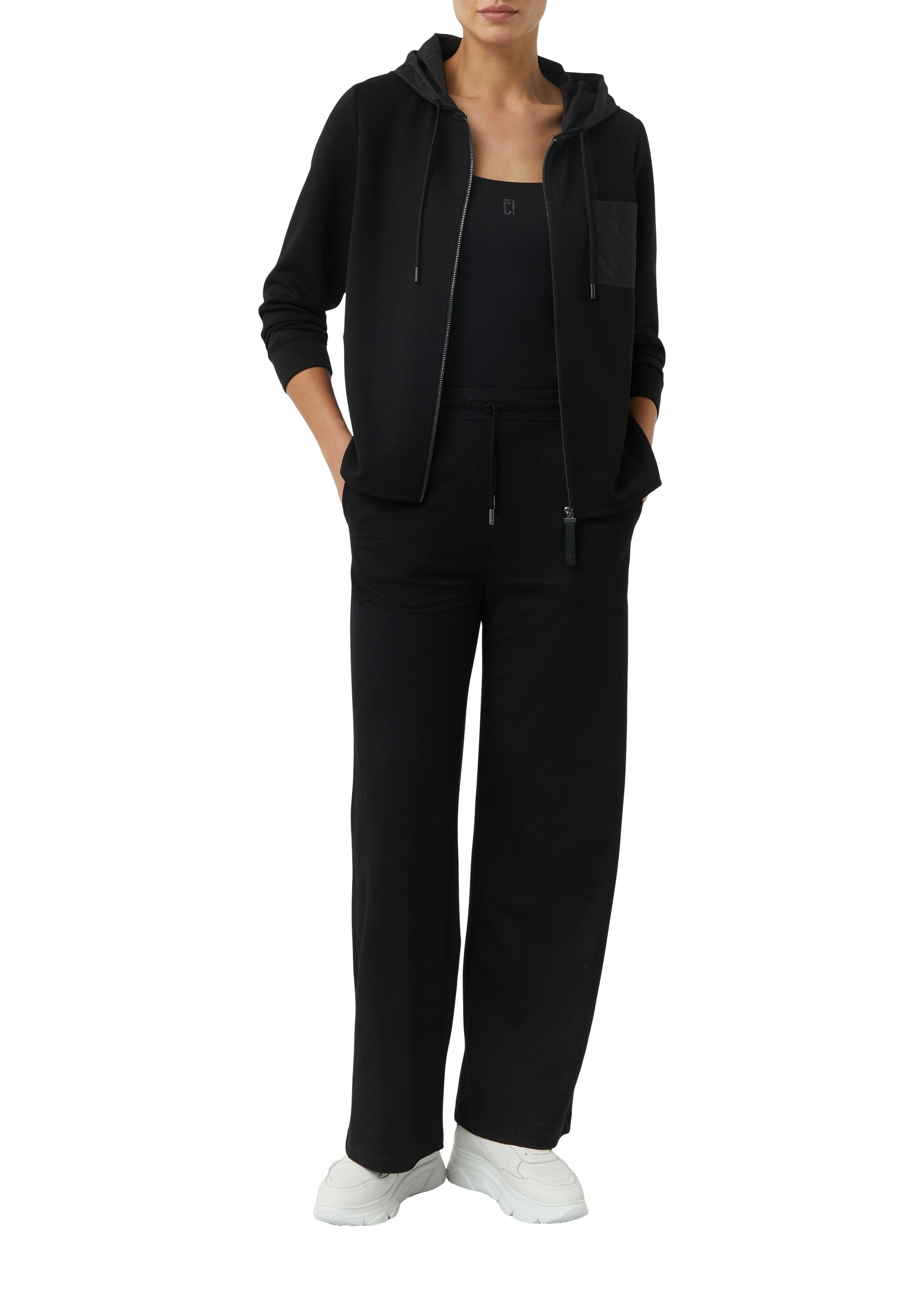comma casual identity Kapuzensweatjacke, mit aufgesetzter Brusttasche