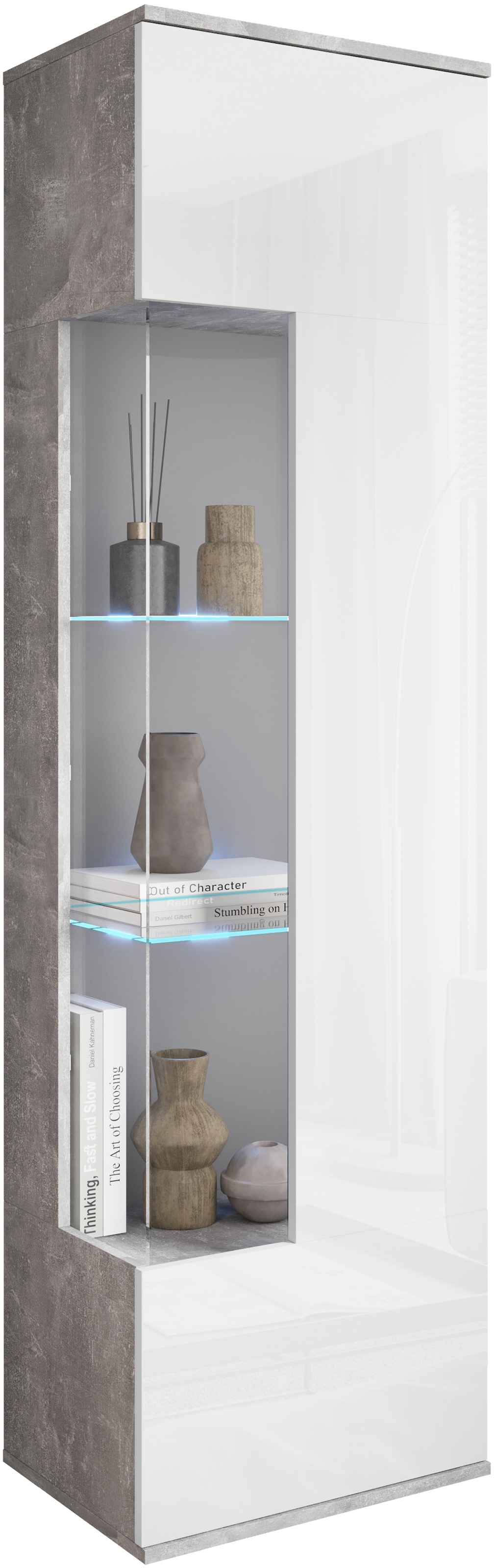 INOSIGN Vitrine »Kenia, stehend und hängend, Türanschlag wechselbar«, (1 St.), Vitrineschrank mit Glastüren 160 cm Höhe