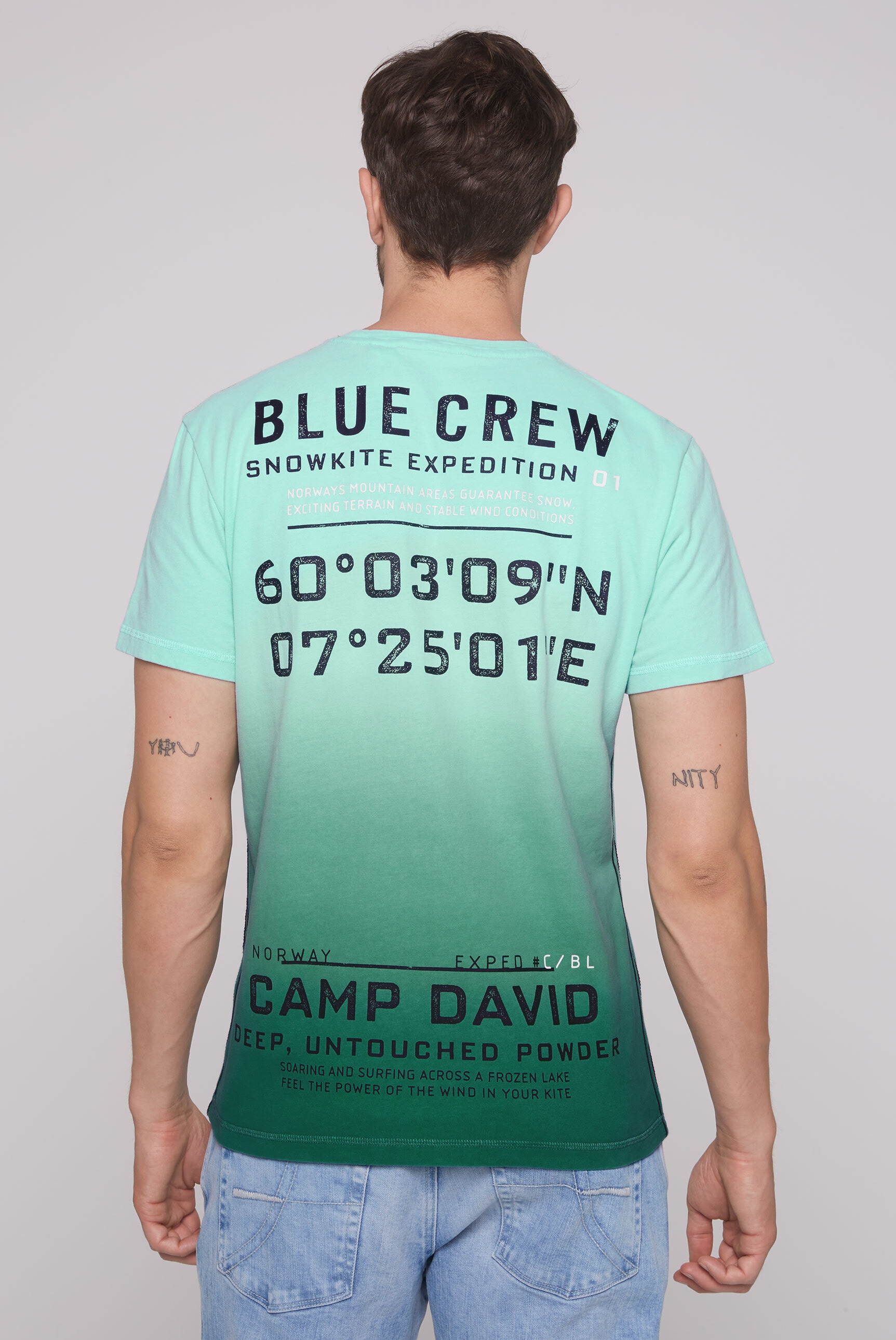 CAMP DAVID Rundhalsshirt, aus Baumwolle