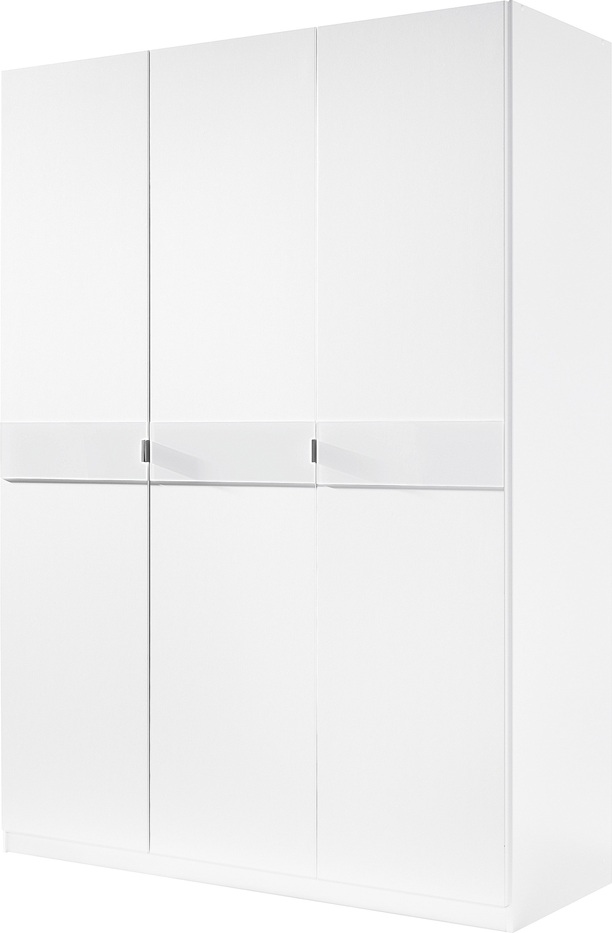 Kleiderschrank 3, B:140cm H:193cm T:54cm, weiß, Holzwerkstoff, Schlafzimmer, Schränke, "Drehtürenschrank Kleiderschrank Schrank Schlafzimmerschrank