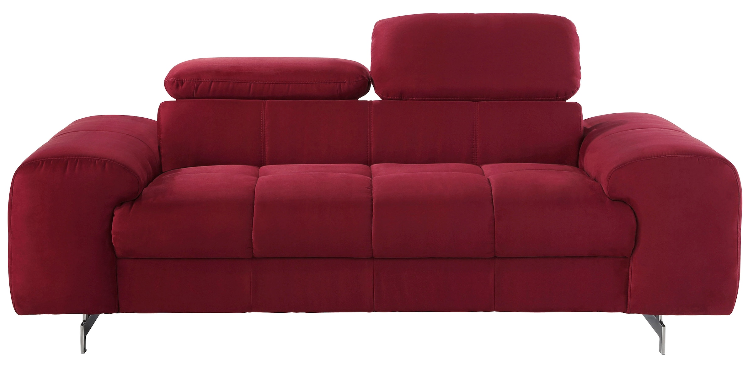 COTTA 2-Sitzer "Chef" Big-Sofa mit Kopfteilverstellung, edle Metallkufen