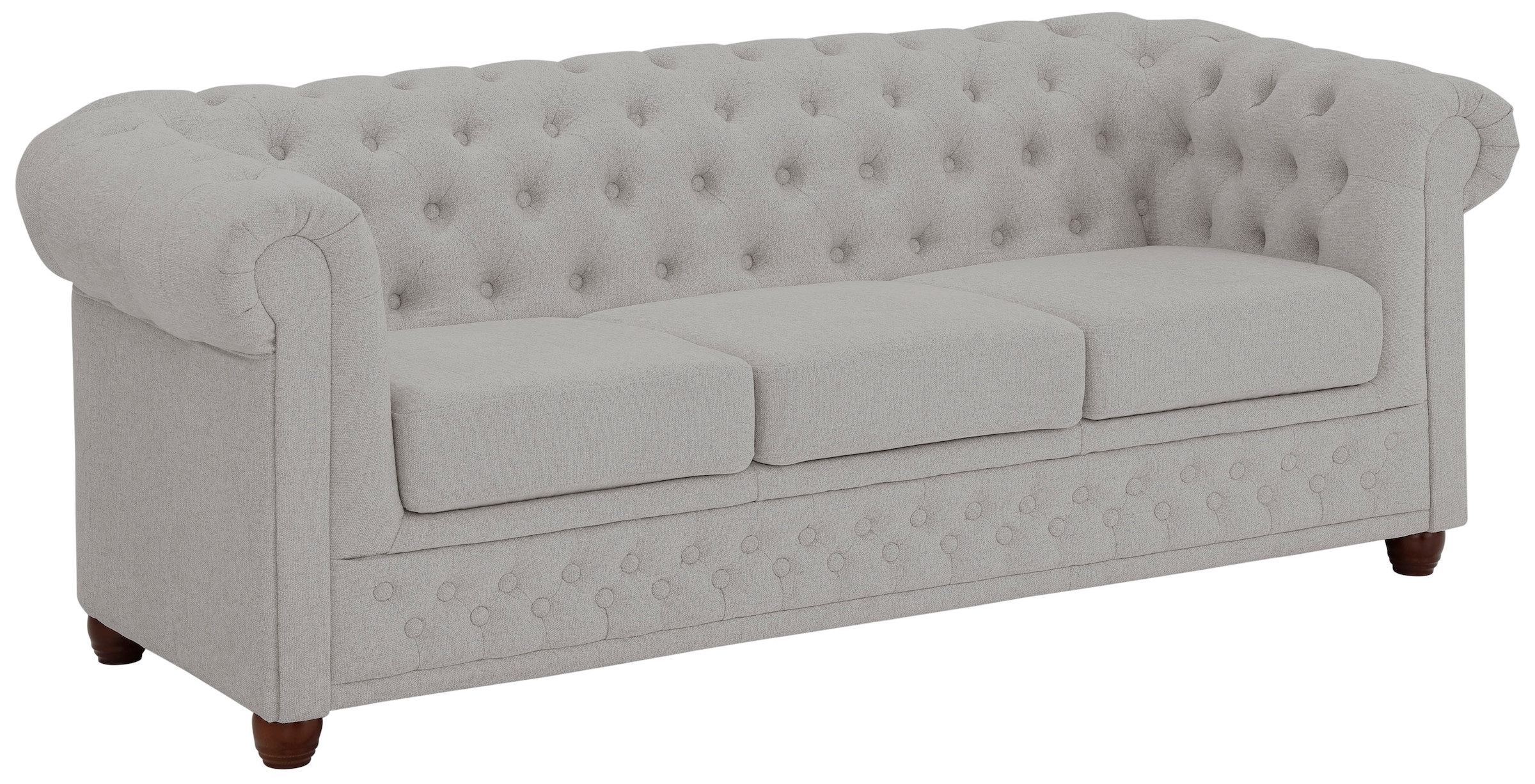Home affaire Chesterfield-Sofa »New Castle«, mit hochwertiger Knopfheftung in Chesterfield-Design, B/T/H: 203/86/72