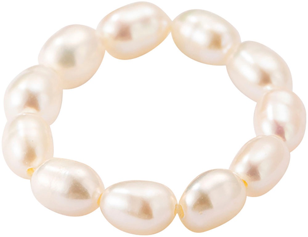 Firetti Ring-Set »Multipack Schmuck Geschenk Damenring Zugband Edelstein Farbstein«, (Set, 2 tlg.), Made in Germany - mit Süßwasserzuchtperle