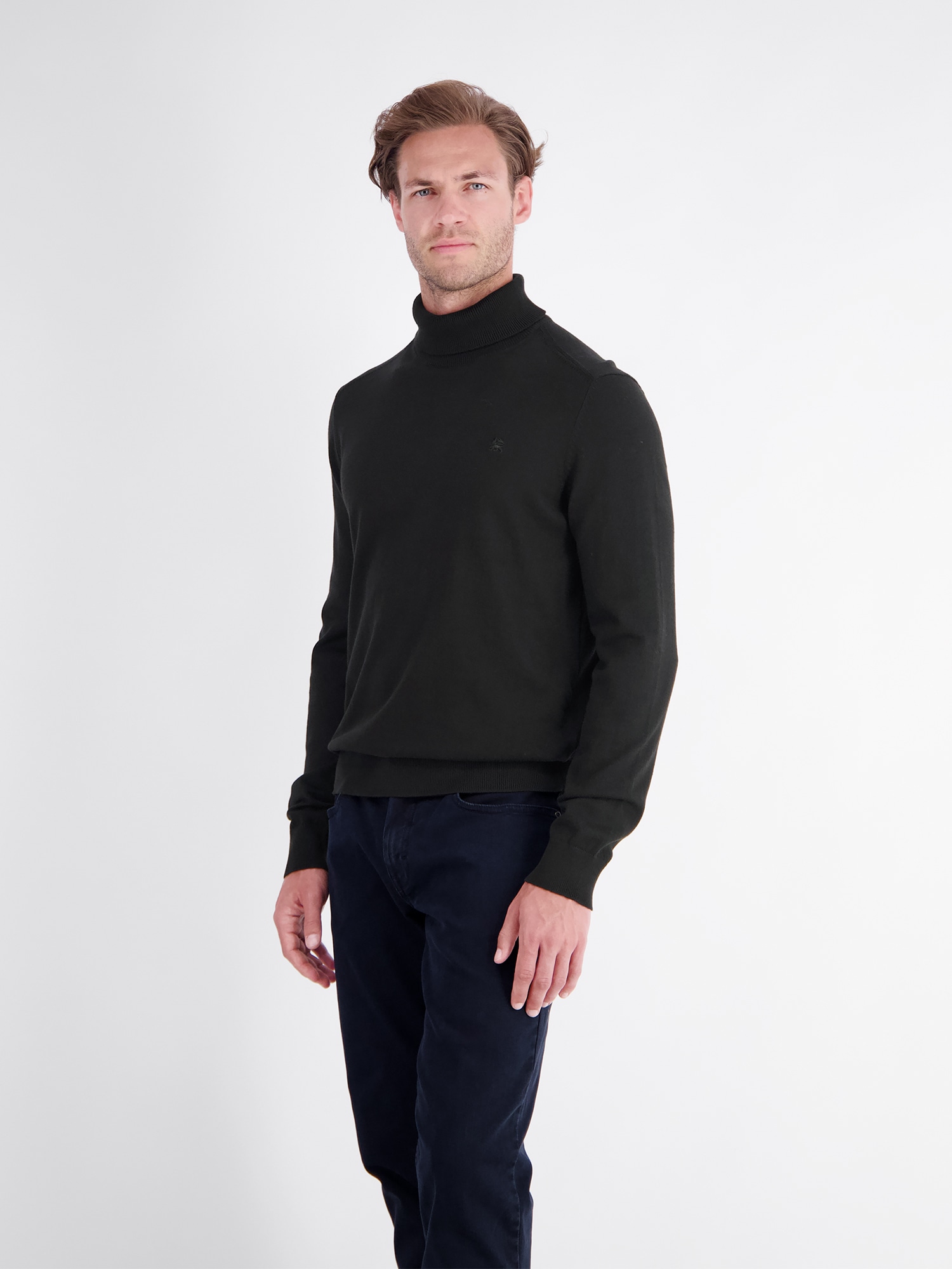 LERROS Rollkragenpullover »Eleganter Strickpullover mit Rollkragen aus reiner Baumwolle«