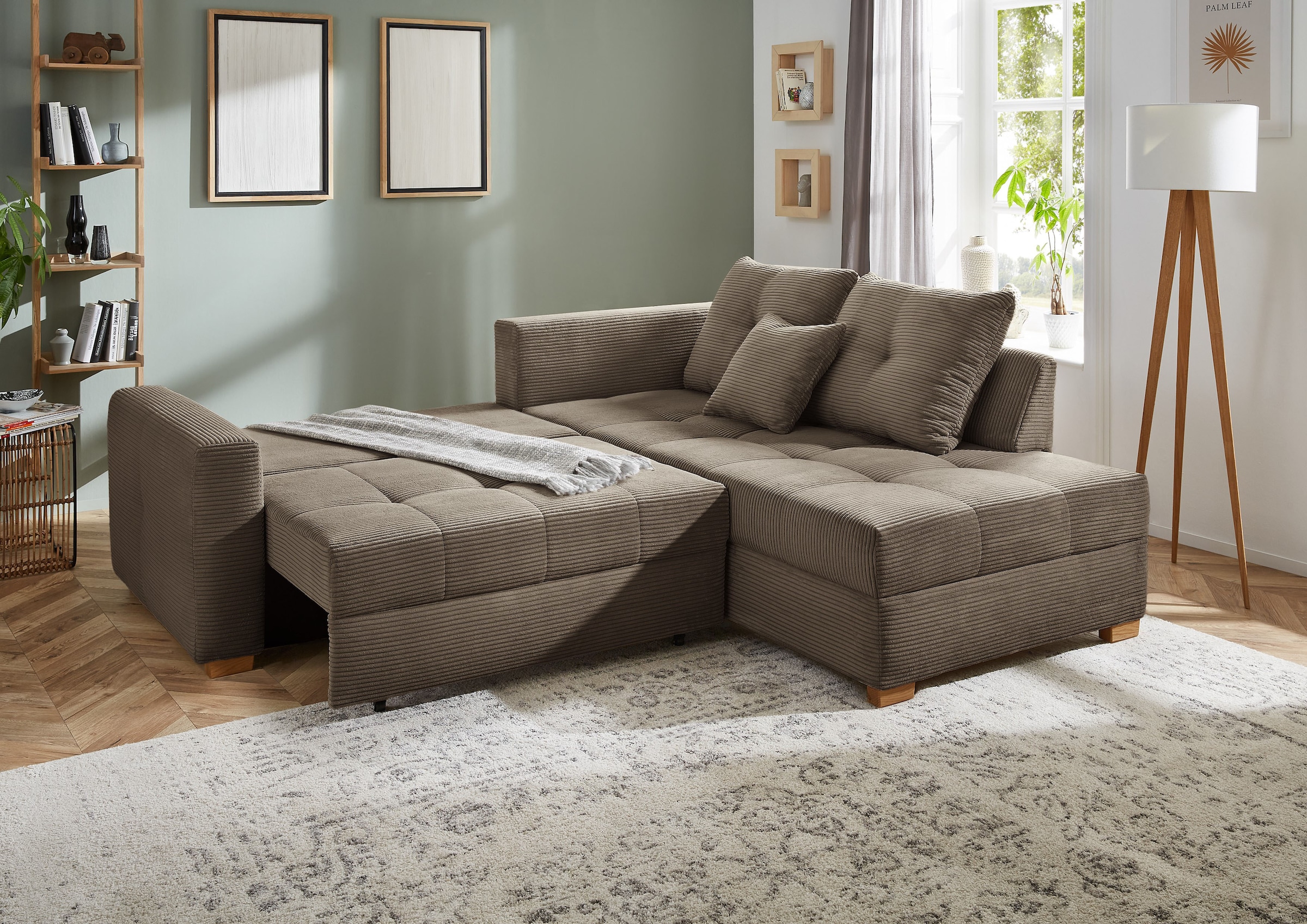Jockenhöfer Gruppe Ecksofa »Heidelberg L-Form«, inklusive Bettfunktion, Bettkasten, Ottomane links oder rechts