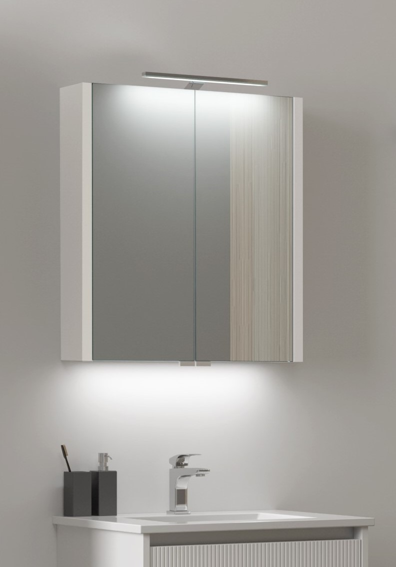 welltime Spiegelschrank »Urban«, Türen mit Soft-Close-Funktion, mit 2 Glaseinlegeböden