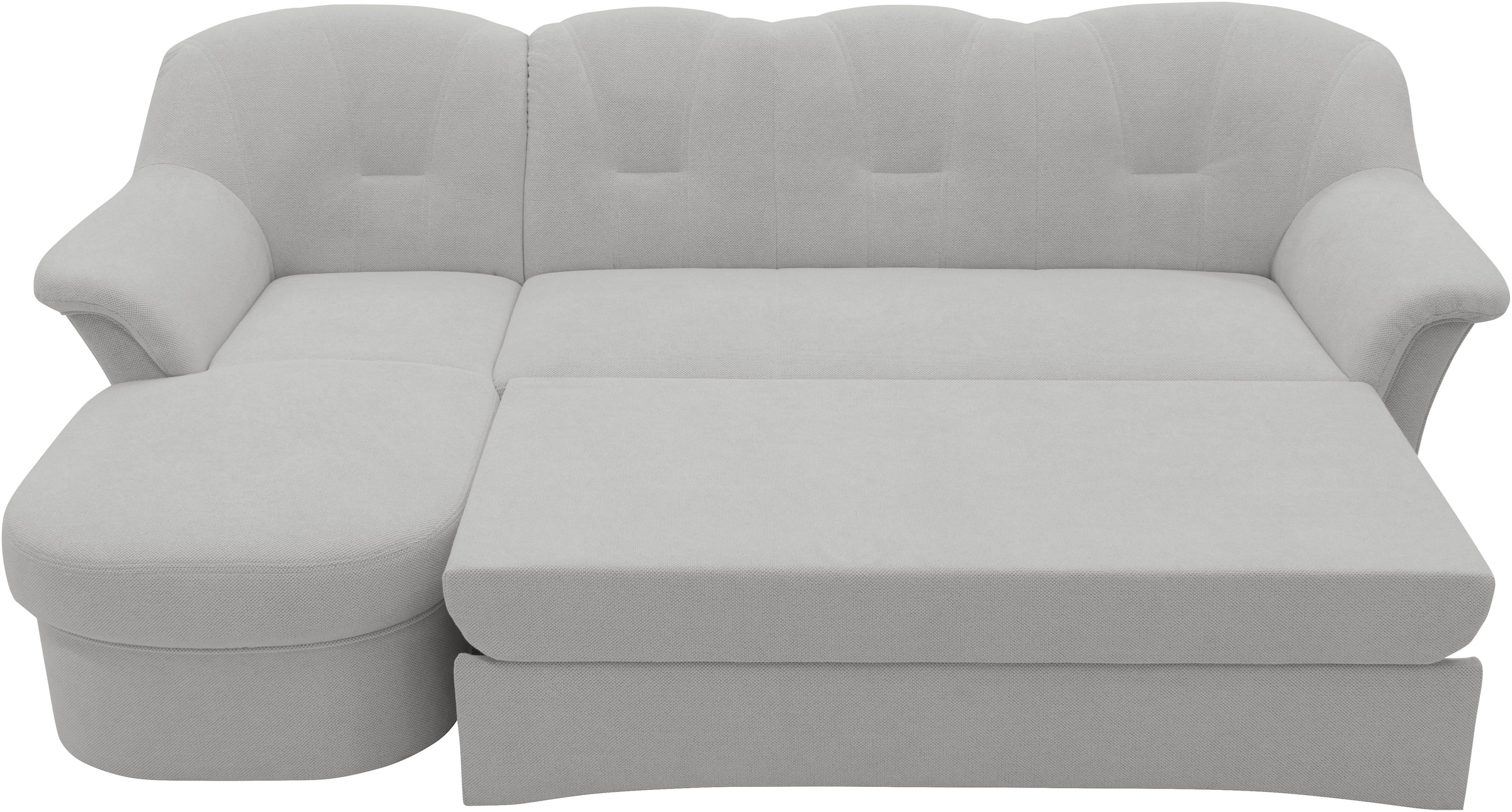 DOMO collection Ecksofa »Flores Schlafsofa, B/T/H: 233/142/86 cm, L-Form«, wahlweise mit Bettfunktion, wahlweise mit Federkern, auch in Leder
