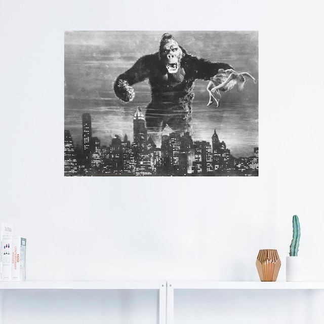 oder kaufen | Wandbild Wandaufkleber St.), II«, Film, versch. »King Kong als Artland Poster Leinwandbild, BAUR in 1933 Alubild, Größen (1