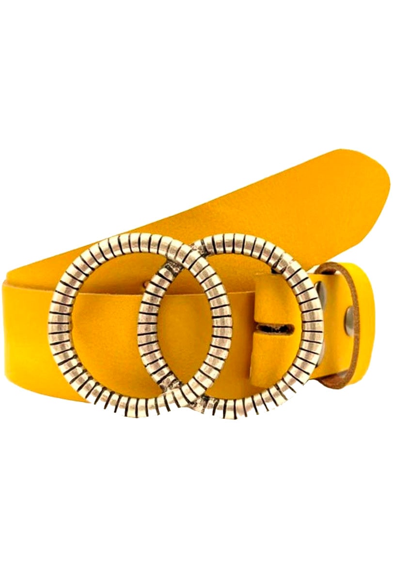 Rettungsring Gürtel Koppelgürtel Doppelringschließe, Vollrindleder günstig online kaufen