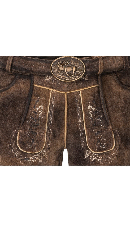 Nübler Trachtenlederhose »Lederhose kurz Mufflon«