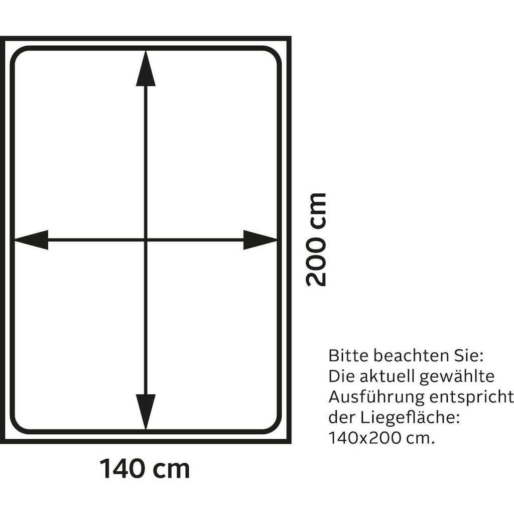 Home affaire Massivholzbett »Indra, TOPSELLER, Landhausstil, edles Design,zertifiziertes Massivholz«, mit dekorativen Fräsungen, in 2 Breiten und Farben