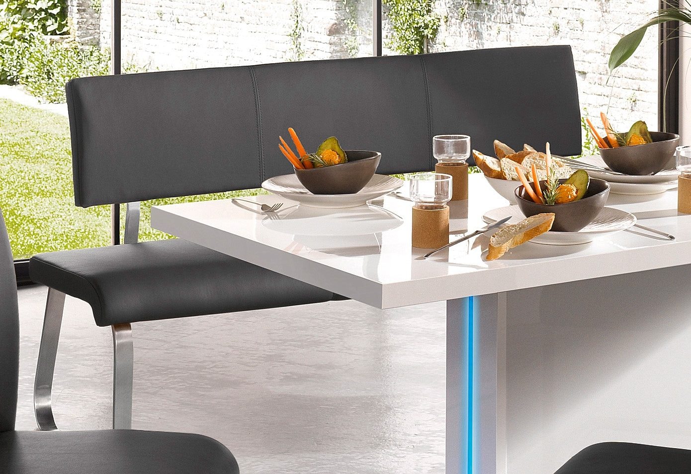 MCA furniture Polsterbank "Arco", belastbar bis 280 Kg, Echtleder, in verschiedenen Breiten