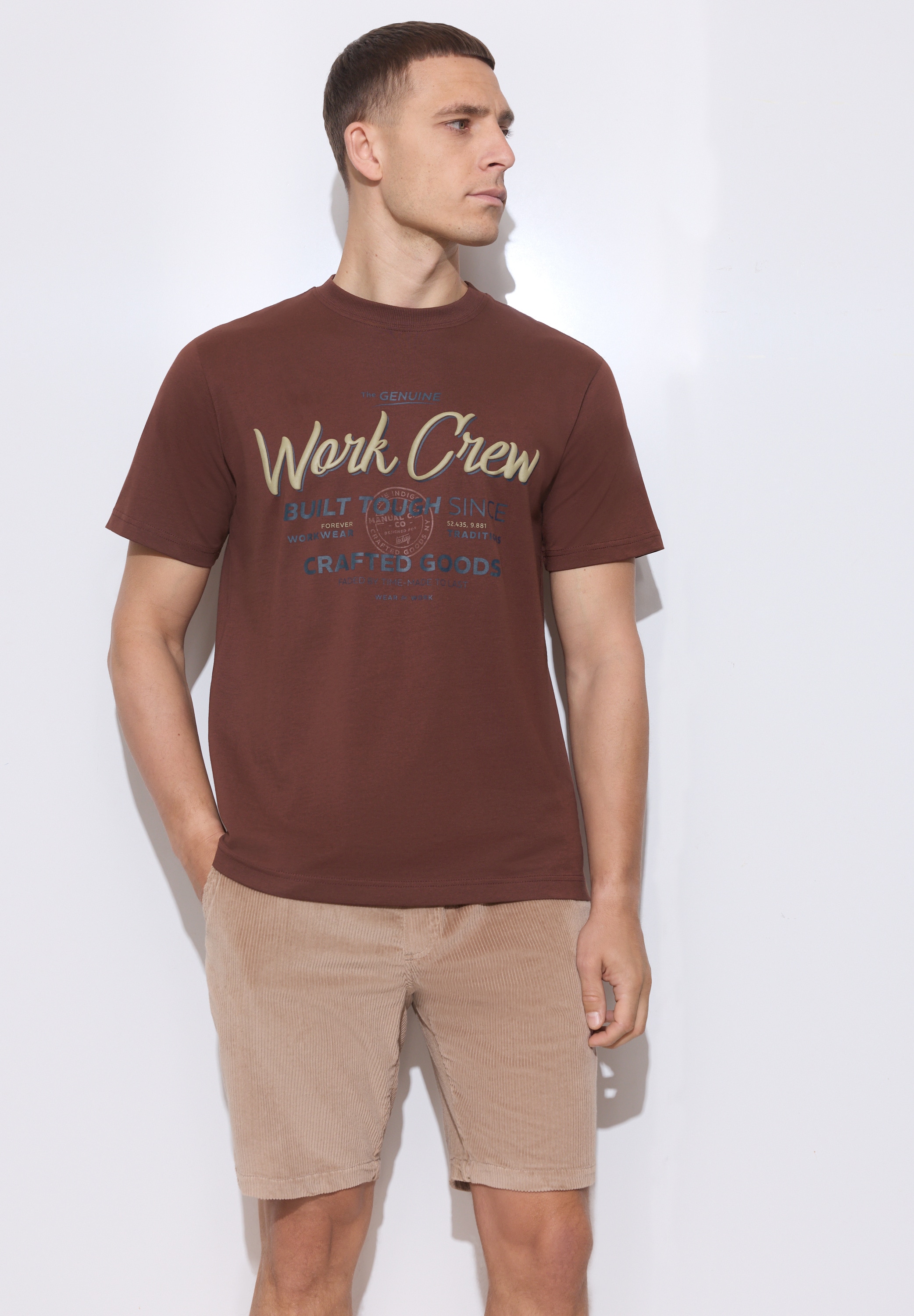 STREET ONE MEN T-Shirt aus reiner Baumwolle