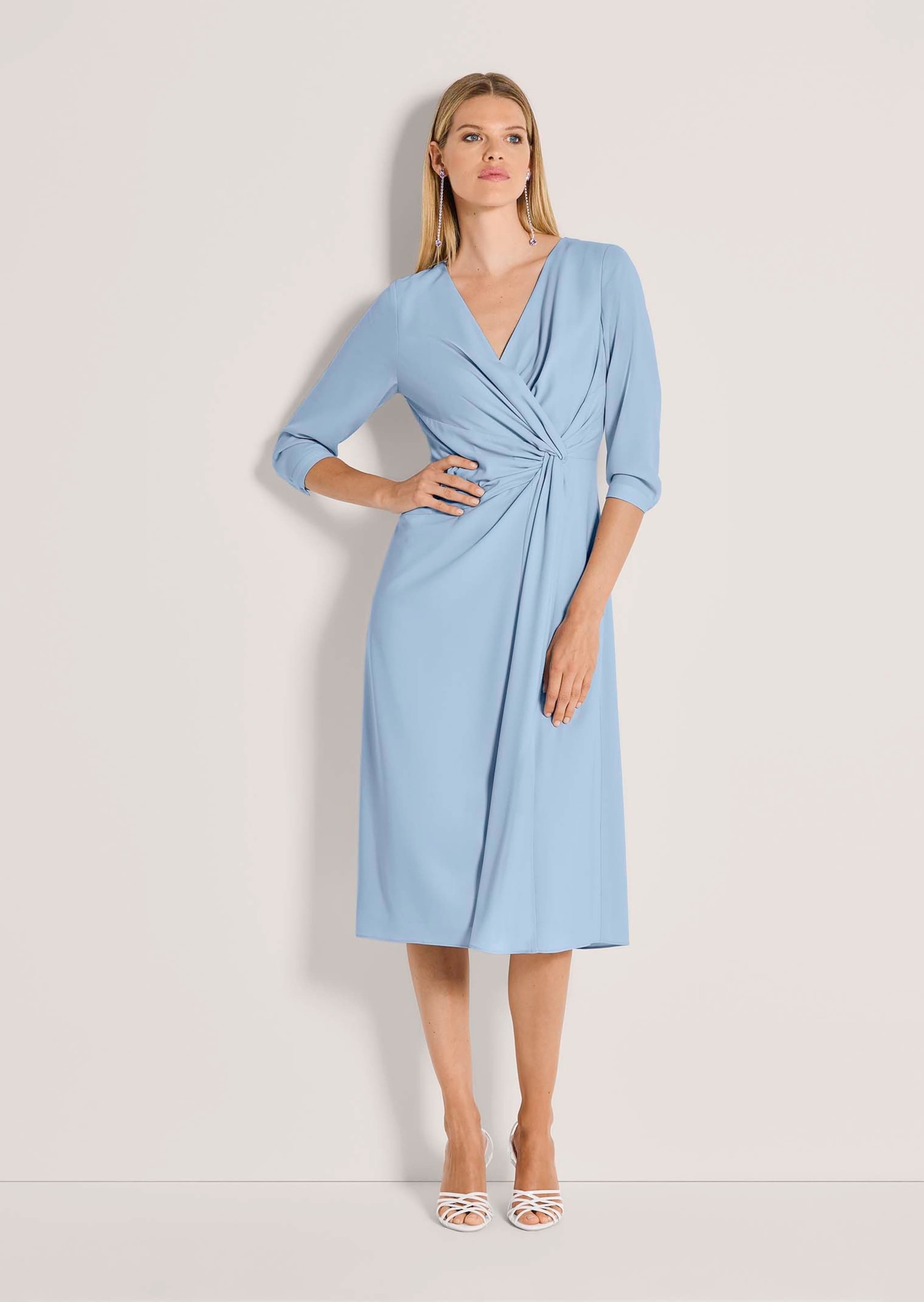 Thumbnail - MADELEINE Midikleid "Wickelkleid Midikleid mit eleganter Drapierung" Kleid in Wickeloptik