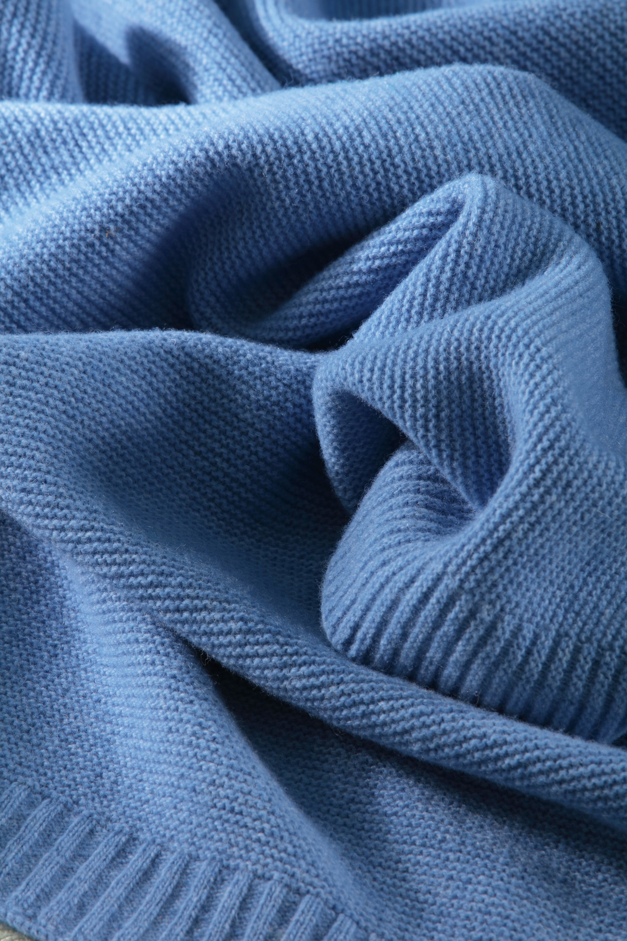 Biederlack Babydecke »Babydecke Wool Knit«, 75 x 100, mit kontrastfarbigem Patentrand