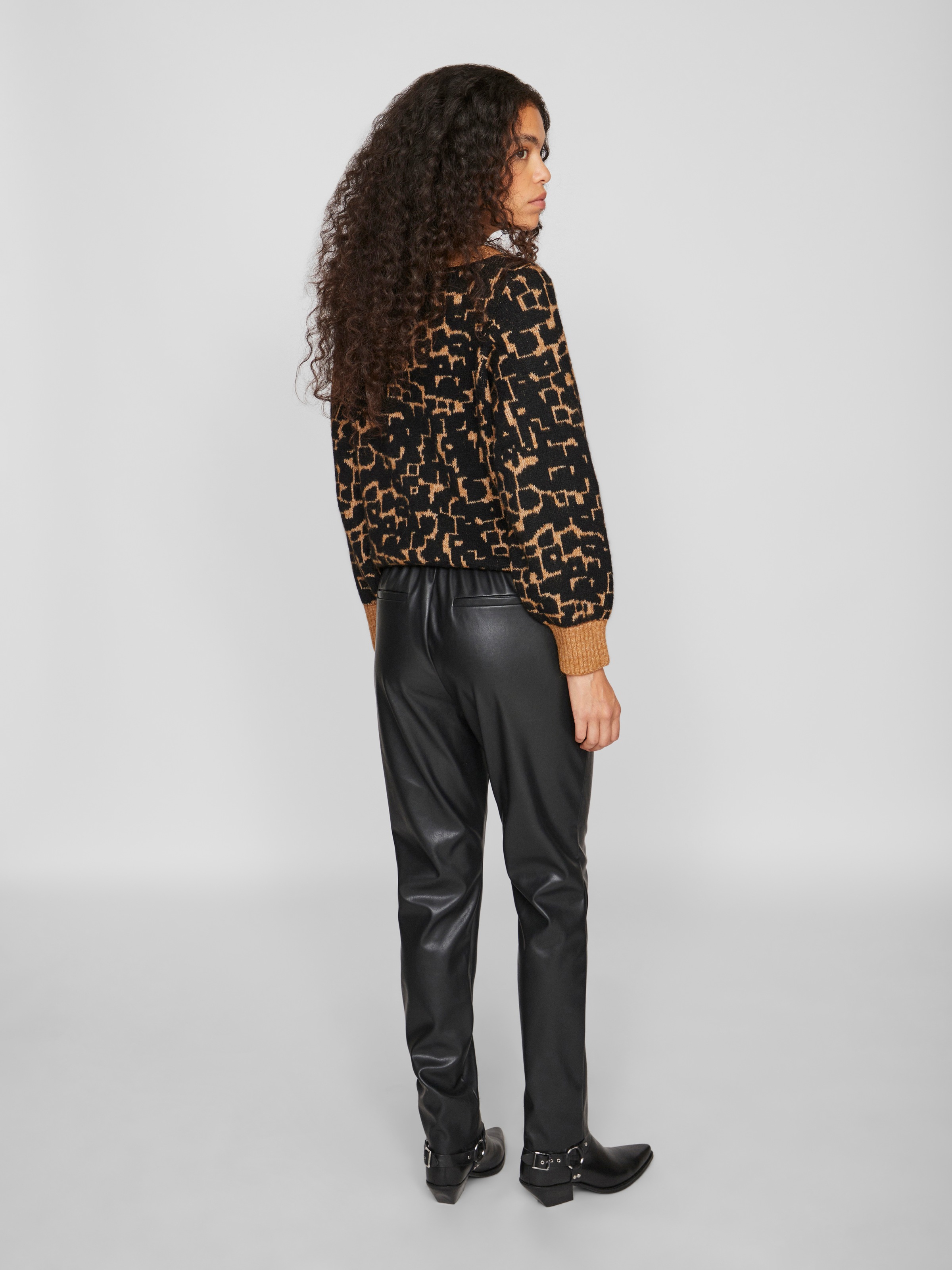 Vila Lederimitathose »VIDAGMAR VARONE HW PU-PANT-NOOS«