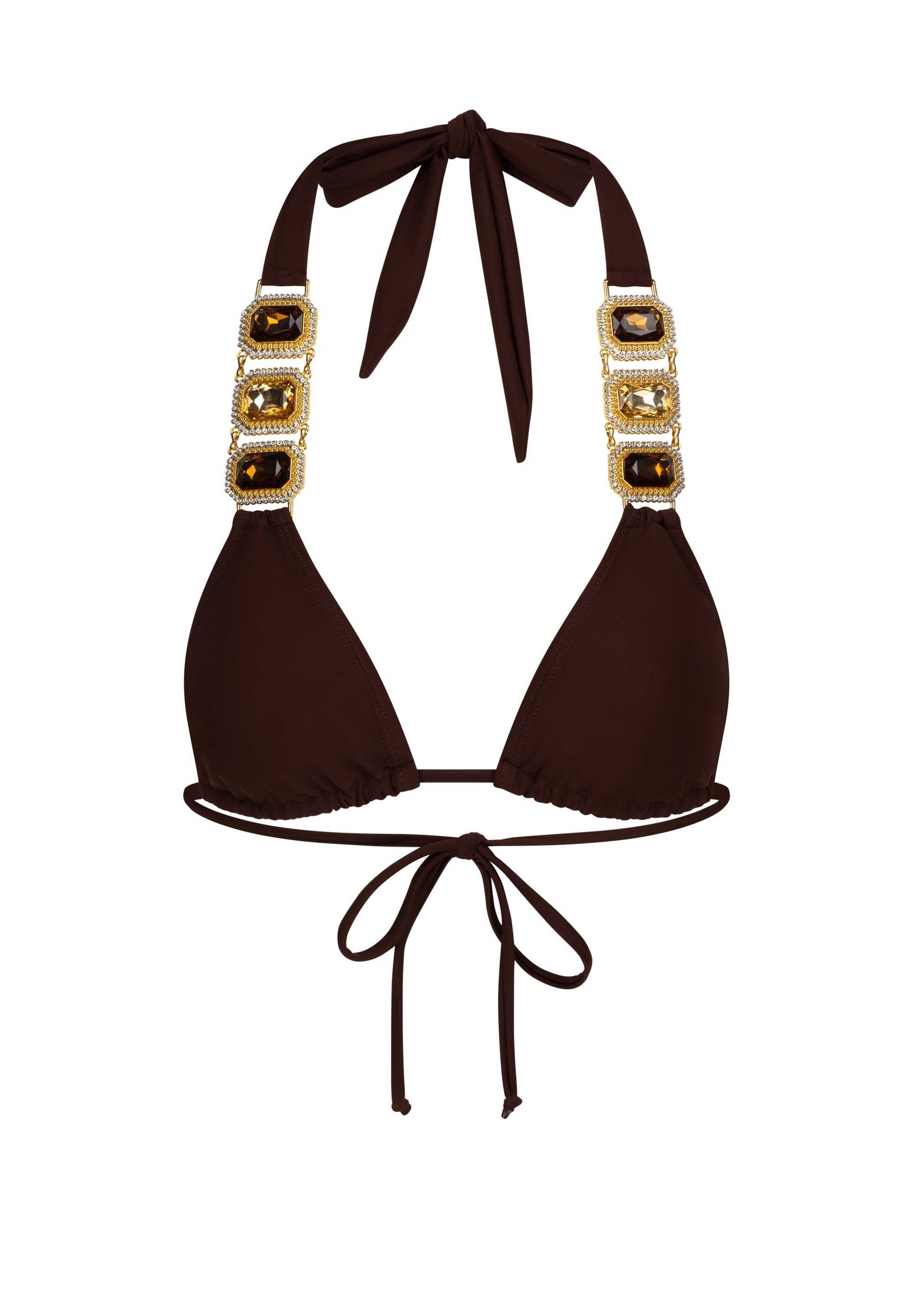 Moda Minx Triangel-Bikini-Top »Boujee Triangel Top«, (1 St.), mit stilvollem Steinbesatz