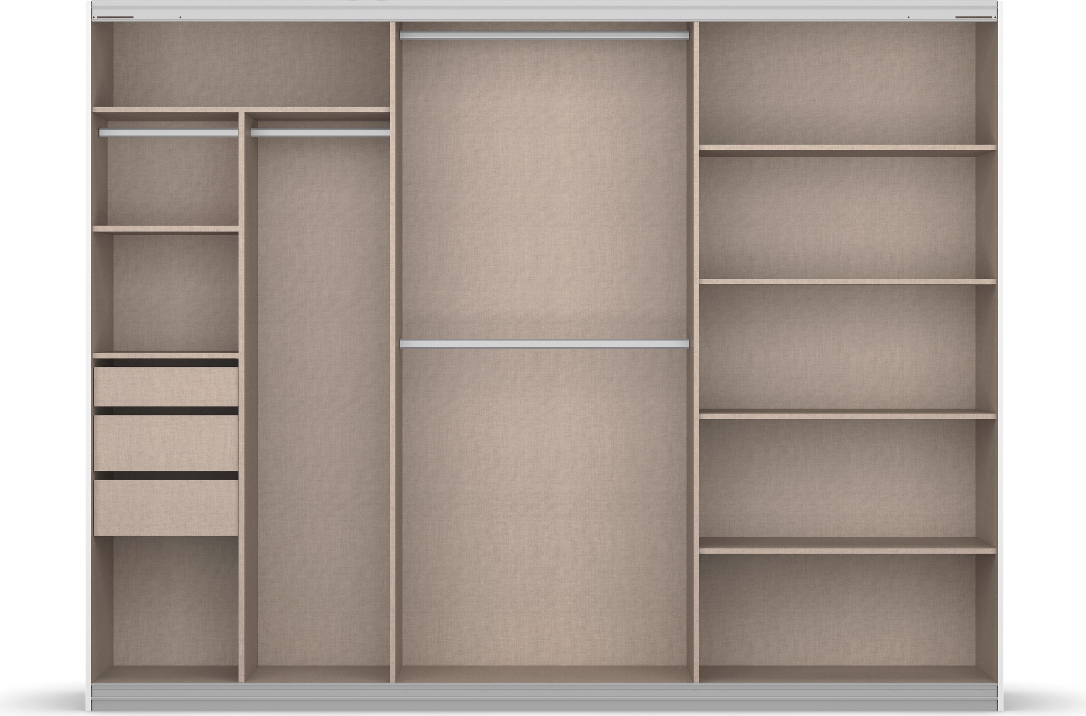 Thumbnail - rauch Schwebetürenschrank "Kleiderschrank Schrank Garderobe OTELI inkl. 3 Innenschubladen" Breiten 211/278/323/368 cm Hö...