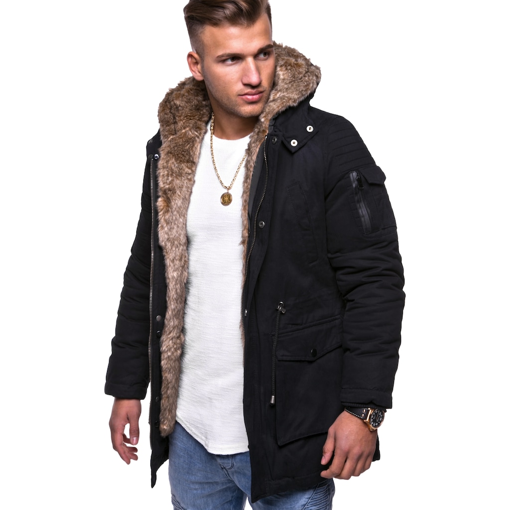 behype Parka »GK-1«, mit Kunstpelz