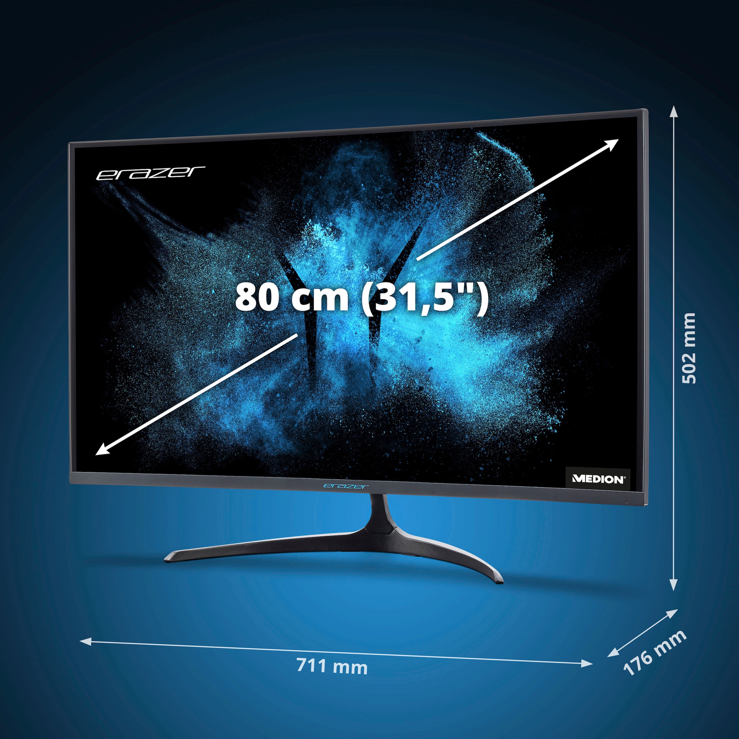 Medion® Gaming-Monitor »Erazer X53275«, 80 cm/31,5 Zoll, 2560 x 1440 px, QHD, 1 ms Reaktionszeit, 144 Hz