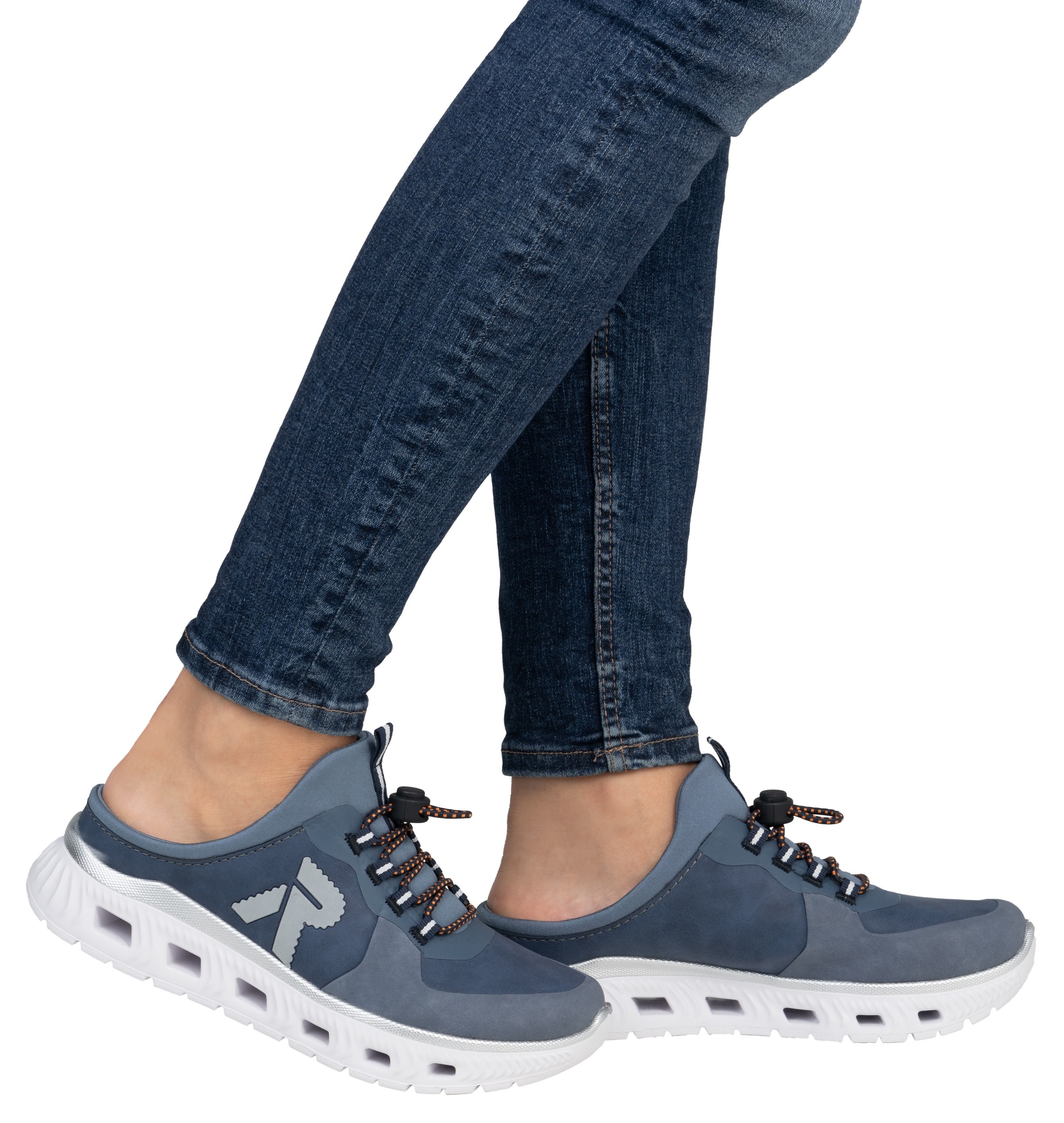 Thumbnail - RIEKER Sport Clog, Schlupfschuh, Sabot, Sneaker mit aufgesetztem Schnellverschluss