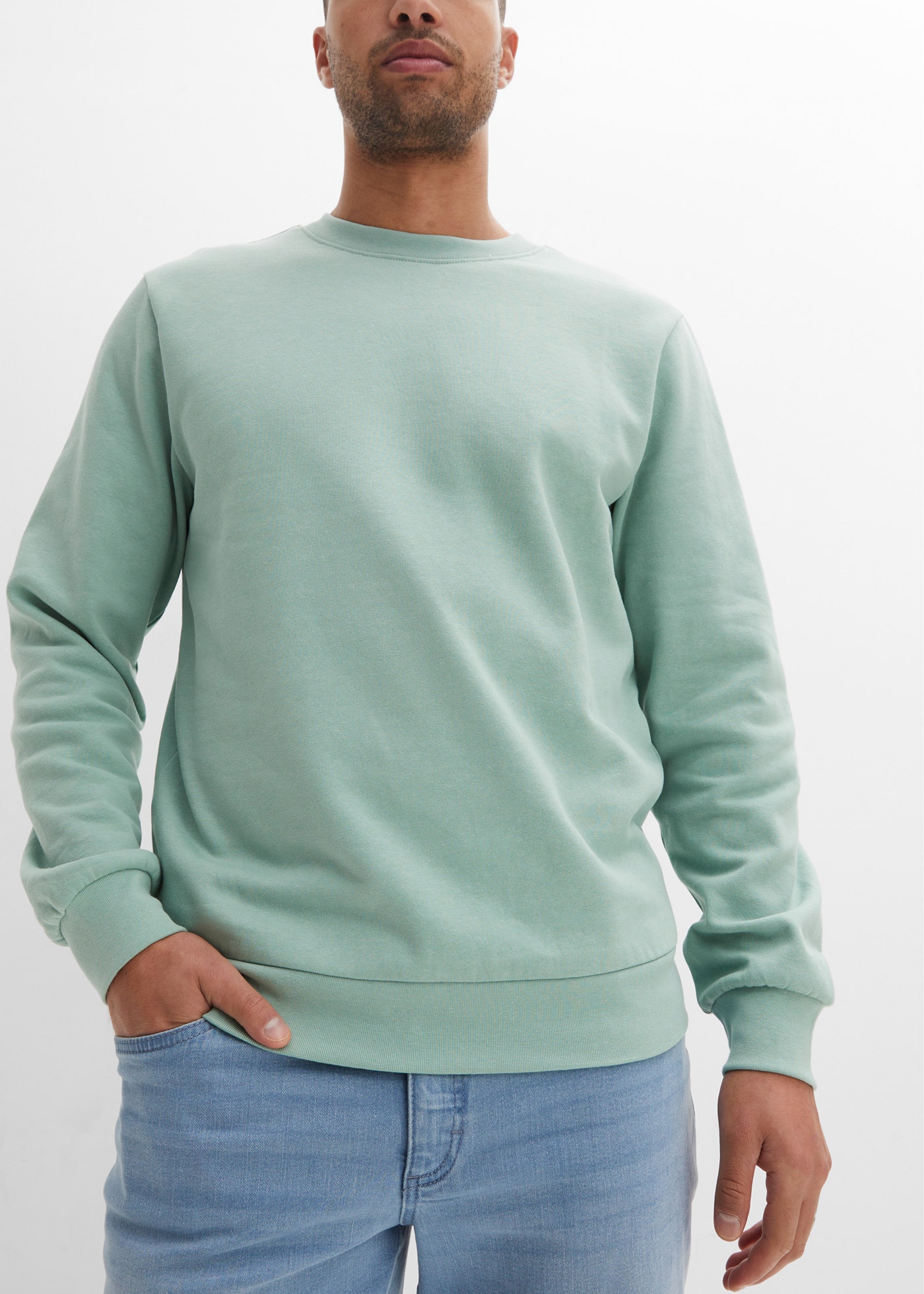 bonprix "Sweatshirt", mit weich angerauter Innenseite, aus Baumwolle und Polyester, hüftlang