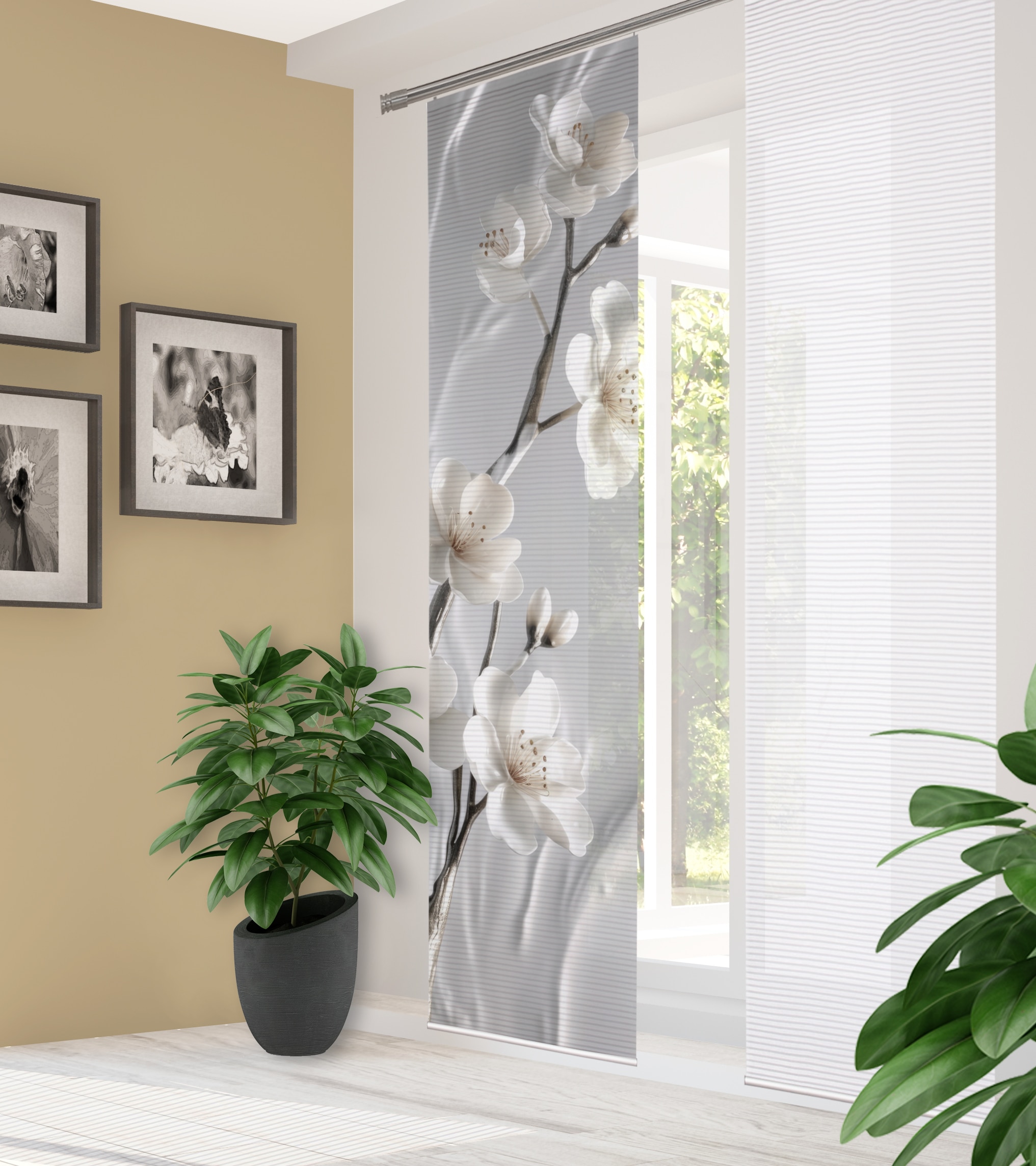 HOME in green Schiebegardine "LAIRA" Paneelwagen 1 Stk. tlg. DIGITALBEDRUCK günstig online kaufen