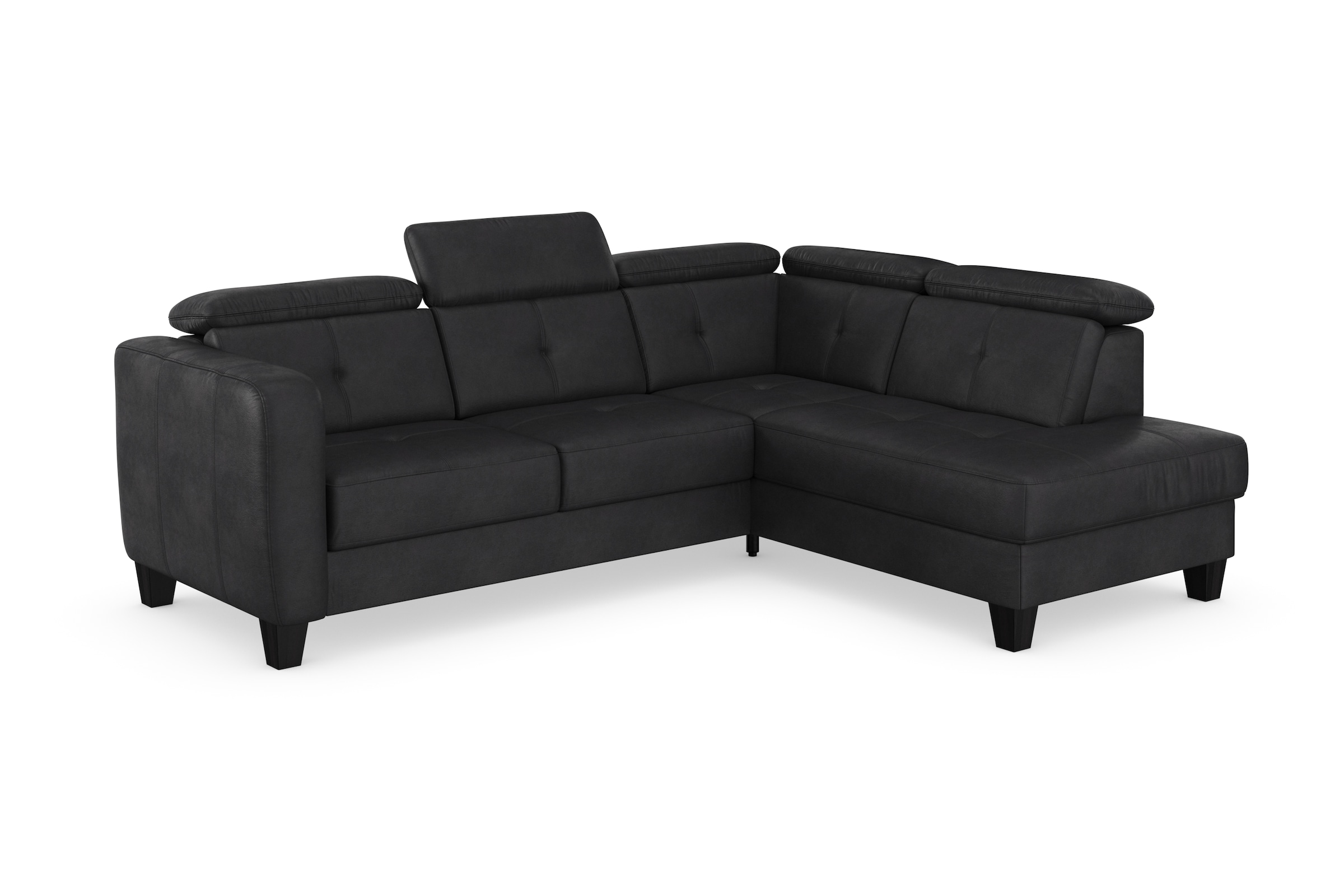 sit&more Ecksofa »Belluci L-Form«, inklusive Federkern, wahlweise mit Bettfunktion und Bettkasten