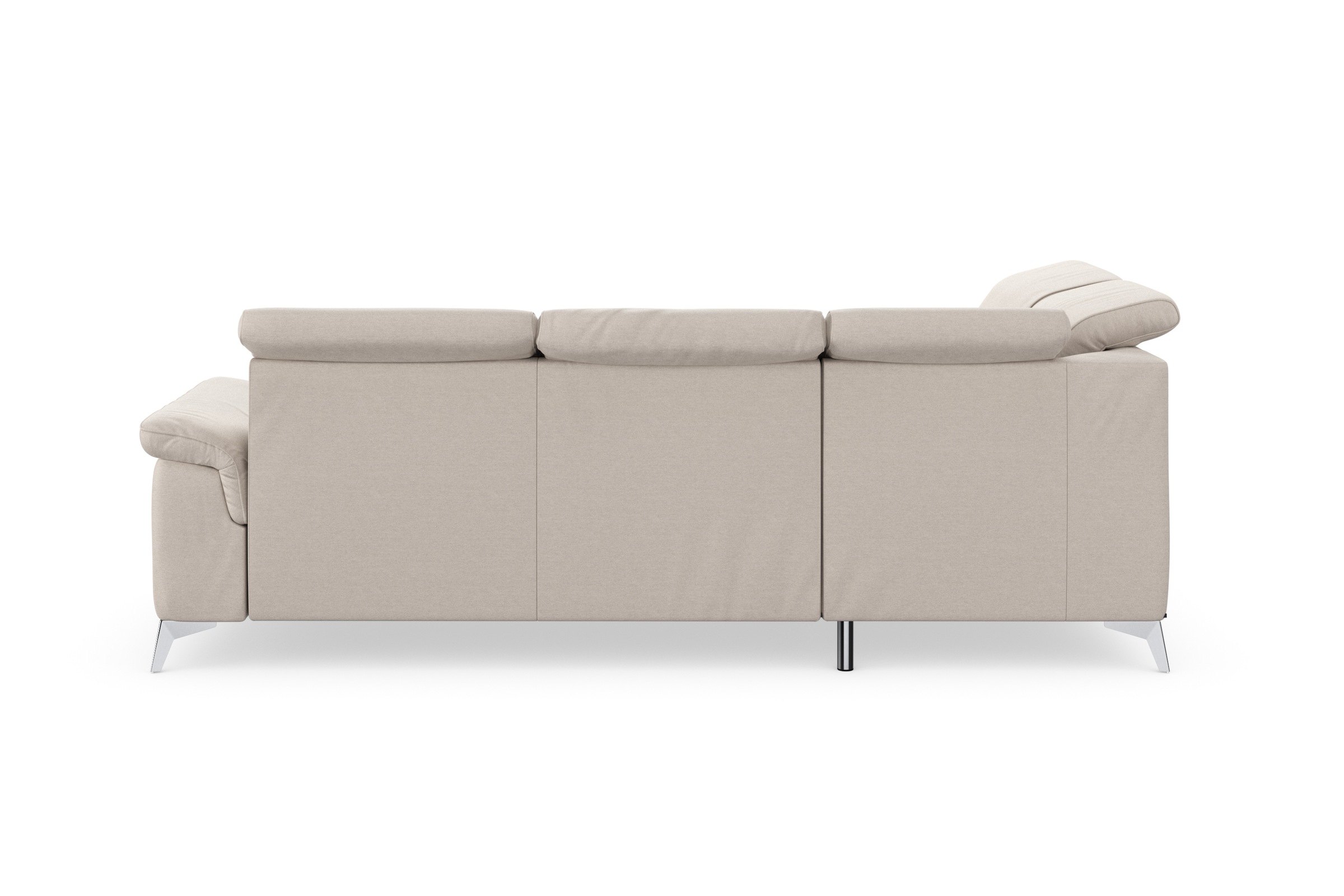 Ecksofa SIT & MORE "Sinatra L-Form", grau (elephant), B:251cm H:85cm T:220cm, 100% Polyester, Sofas, Ecksofa, mit Ottomane, optional mit Kopfteilverstellung und Armteilfunktion 3