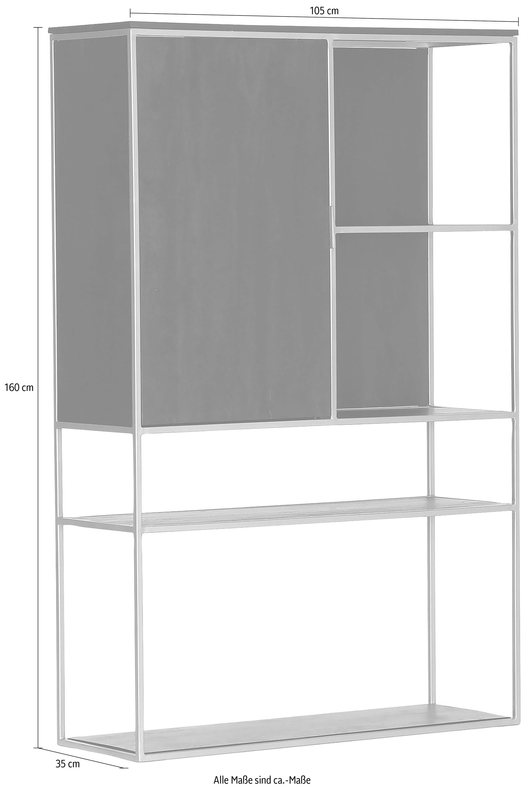 Gutmann Factory Highboard »Porto«, Vitrine, Breite 105 cm
