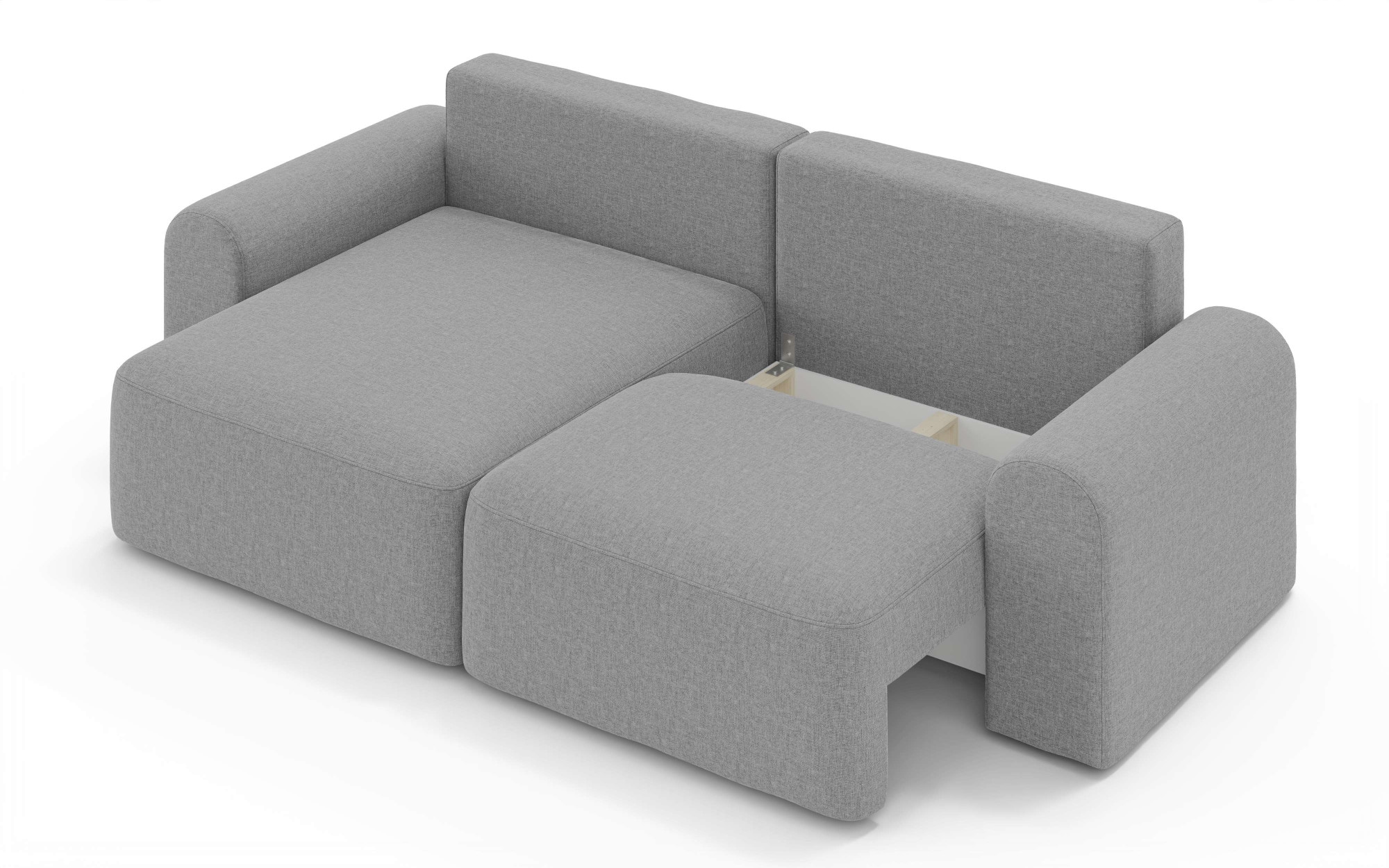 OTTO home Ecksofa »LEOO universell Schlafsofa mit Bettkasten, Maße B/T/H: 272/152/84,5 cm«, L-Form mit Recamiere rechts oder links montierbar, hoher Sitzkomfort