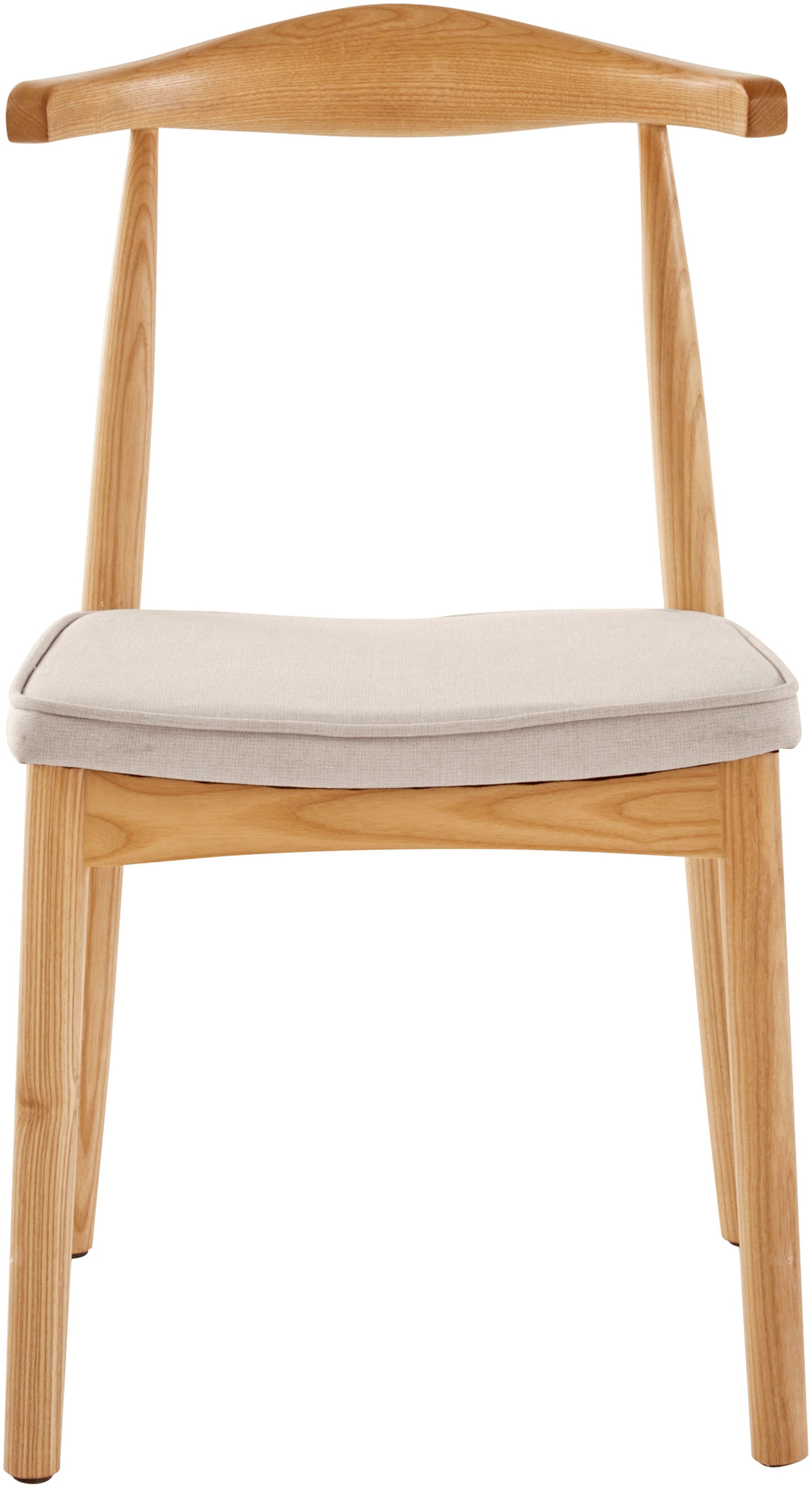 LeGer Home by Lena Gercke Esszimmerstuhl »Rianne«, (Set), 2 St., Gestellrahmen aus massivem Eschenholz, Sitzfläche mit Webstoffkissen