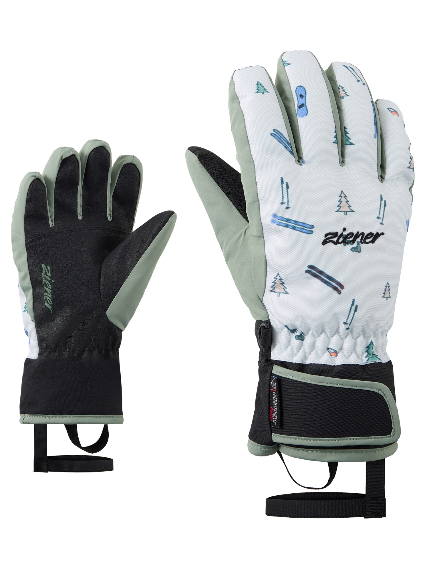Ziener Skihandschuhe "LAXI-Z AQUASHIELD PrimaLoft MÄDCHEN" wasserdicht, winddicht, atmungsaktiv, extra warm durch PrimaLoft