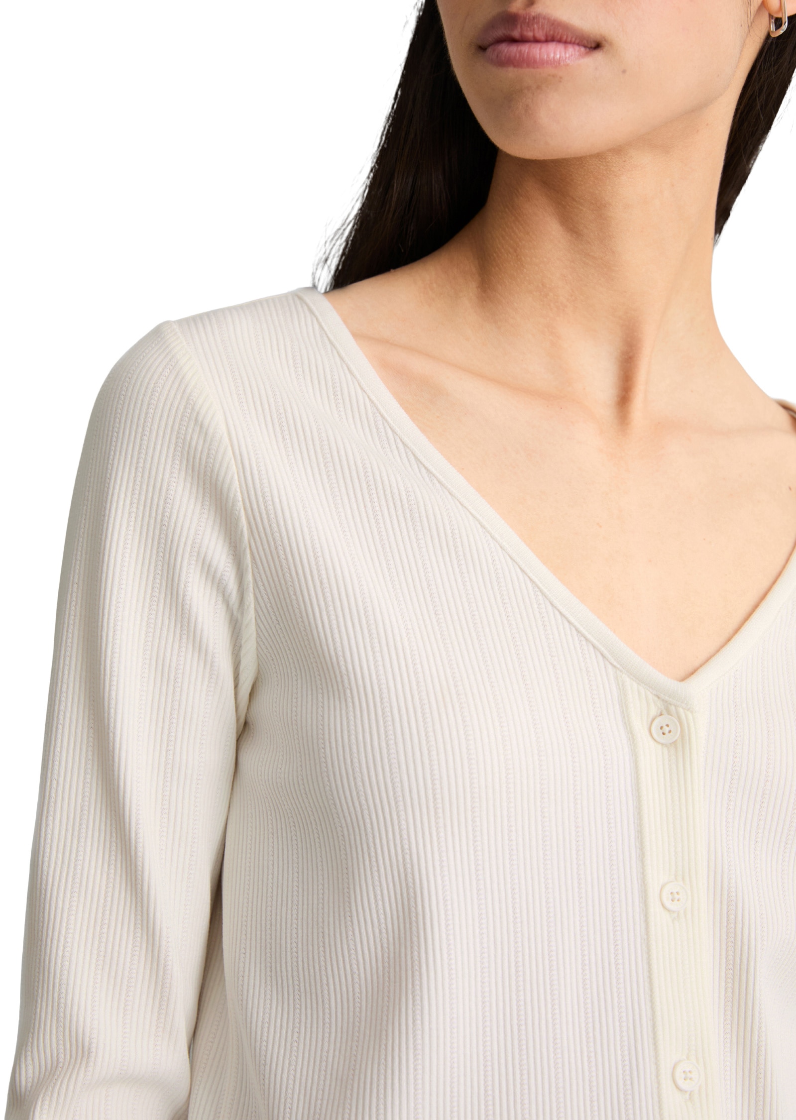 Marc O'Polo DENIM Langarmshirt »aus Bio-Baumwolle-Mix«