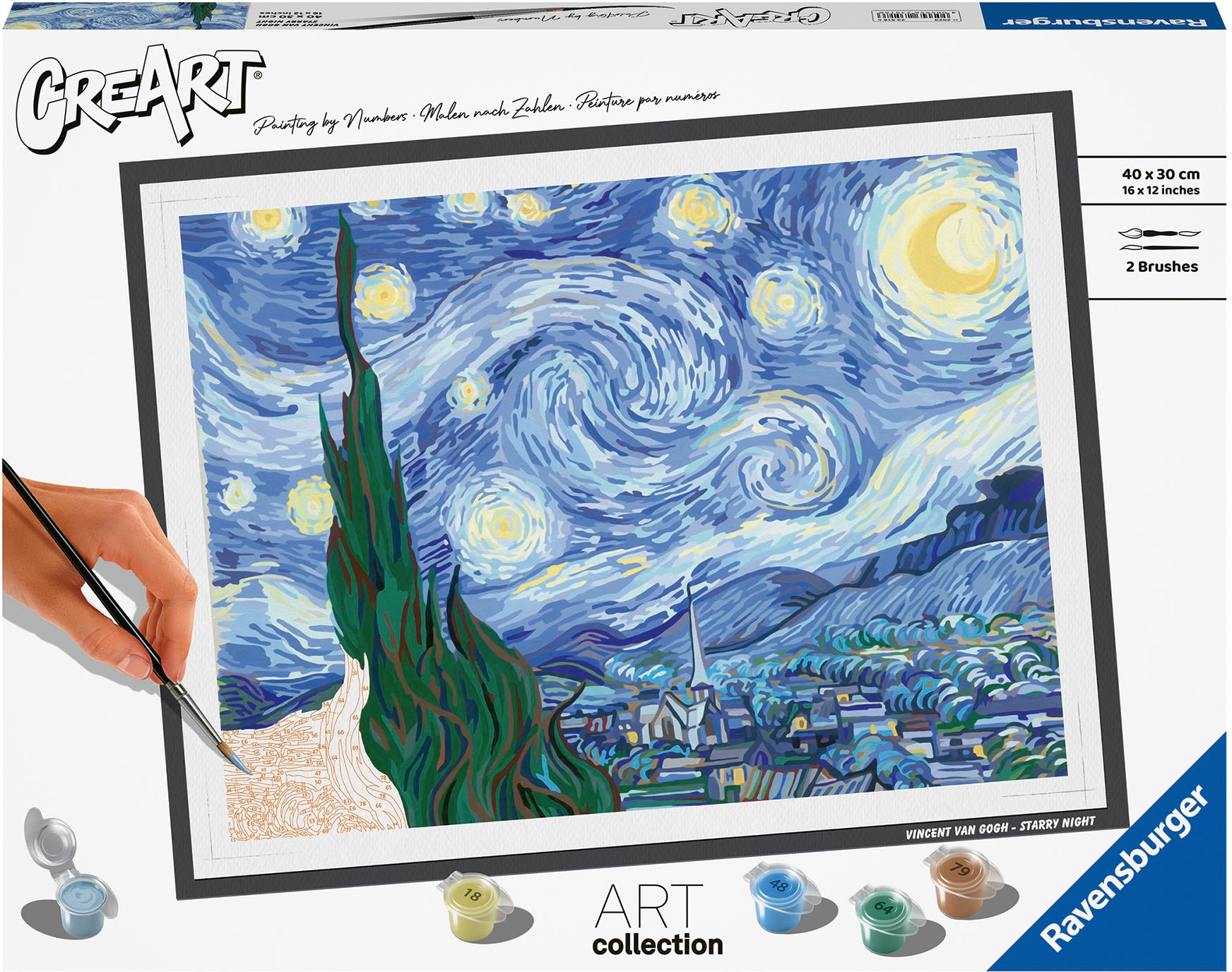 Ravensburger Malen nach Zahlen »CreArt, ART Collection, Starry Night (Van Gogh)«, Made in Europe; FSC® - schützt Wald - weltweit