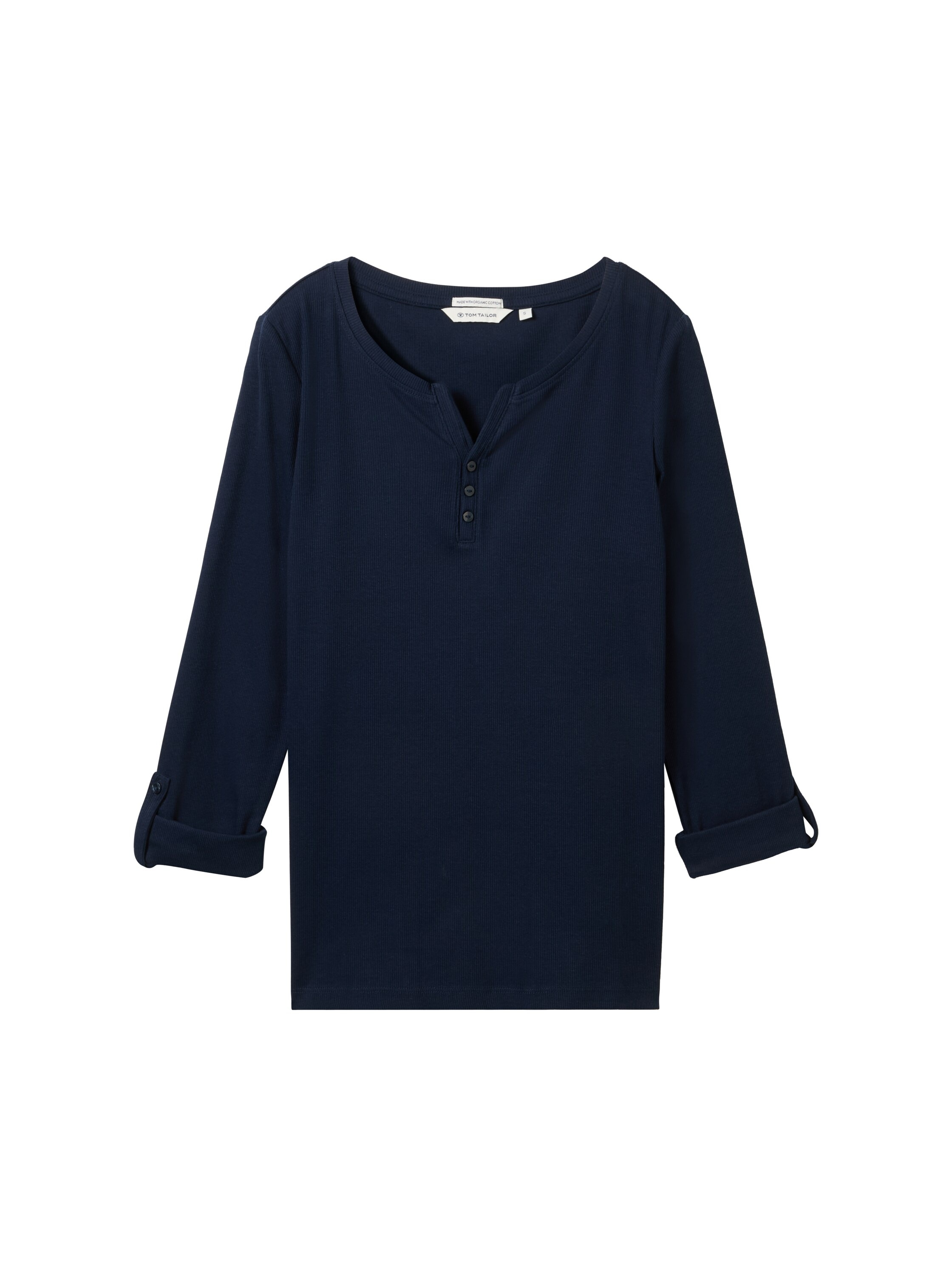 TOM TAILOR Henleyshirt, mit Turn-Up-Arm