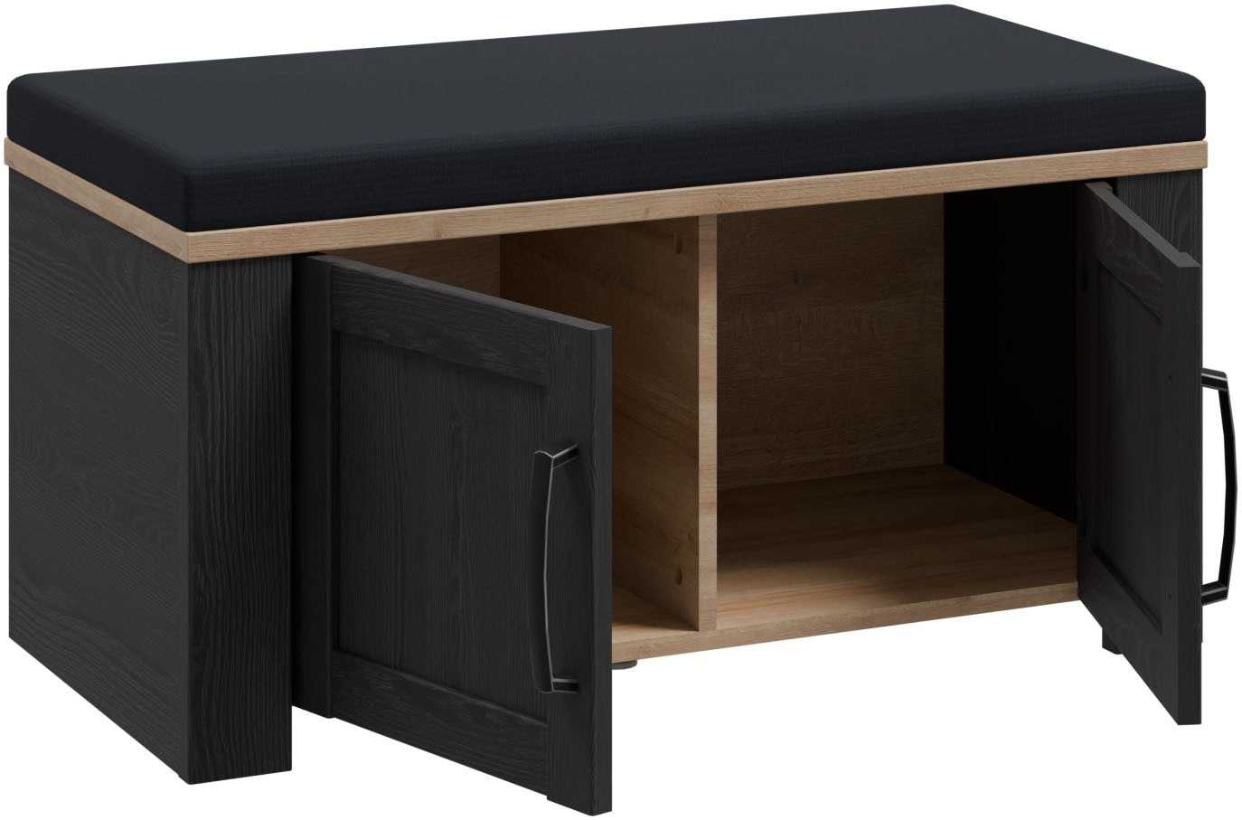 FORTE Polsterbank »Bohol, Garderobenbank mit Sitzpolster, Stauraum« B/H/T 86,5/45/42cm