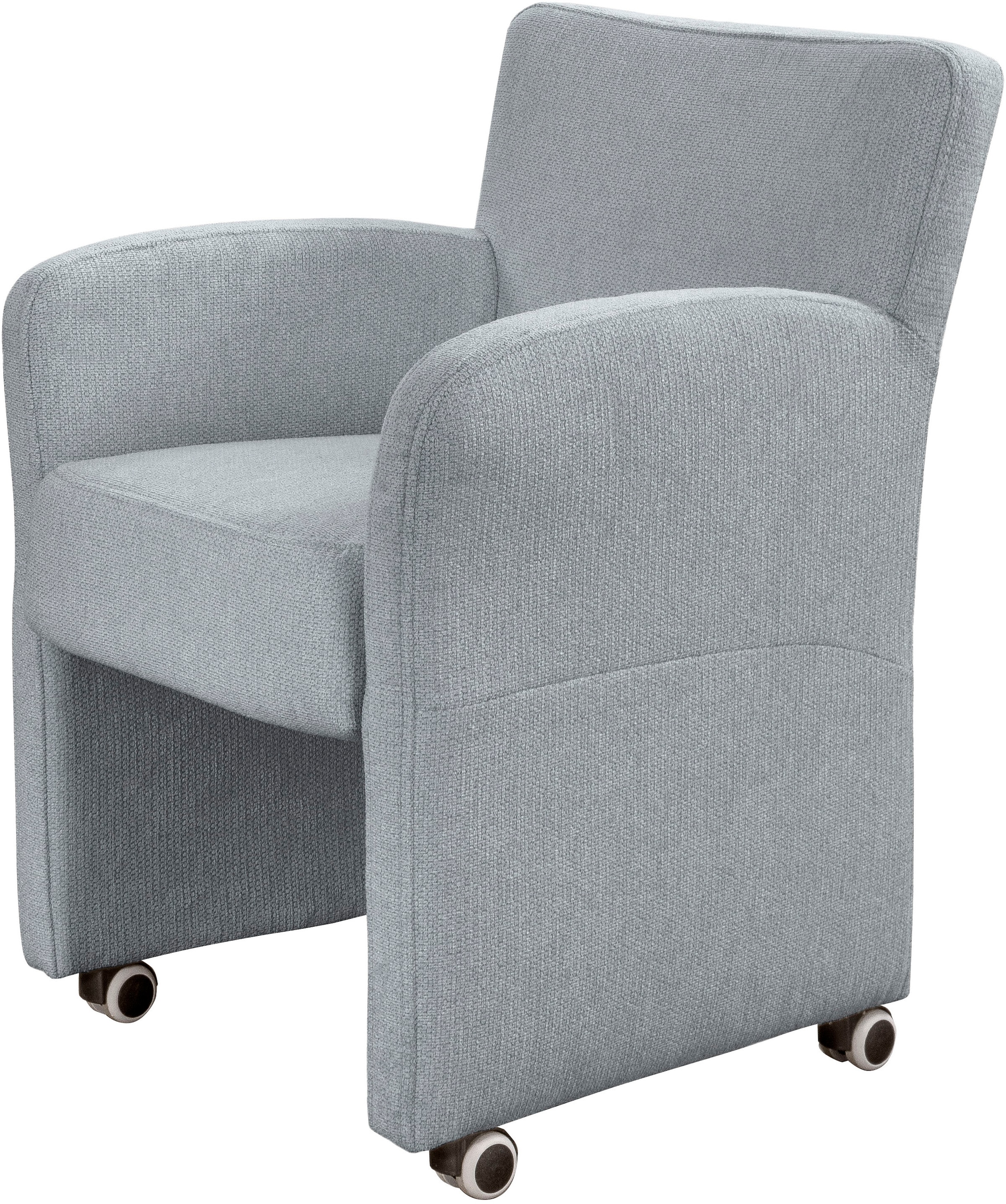 exxpo - sofa fashion Sessel "Cortado, Loungesessel auf Rollen, schmale Armlehnen, bequem" hohe Bodenfreiheit, schöne Detailverarbeitung