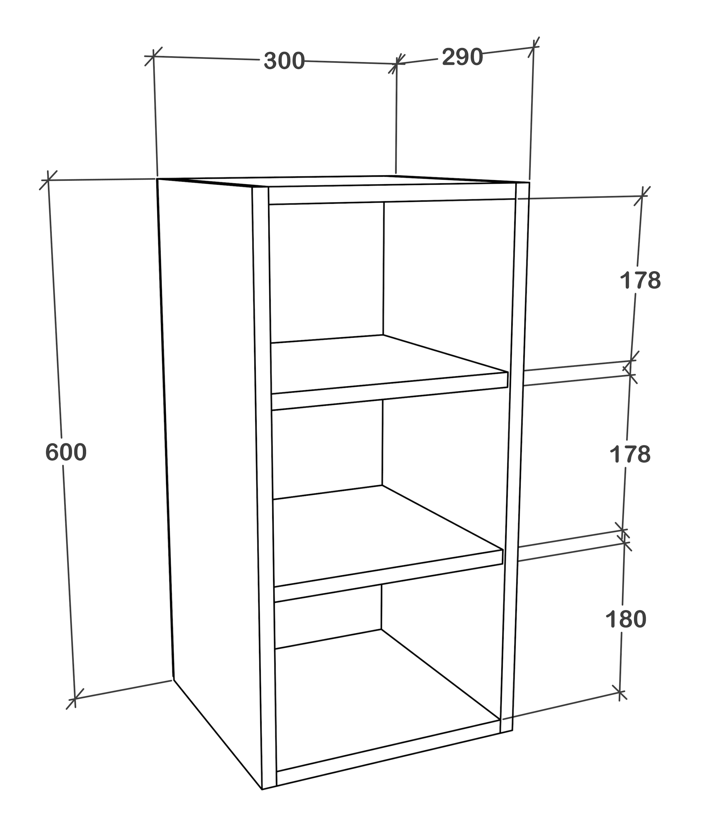 VCM Hängeschrank »Wandregal B. 30 cm Hängeschrank Küche Esilo«