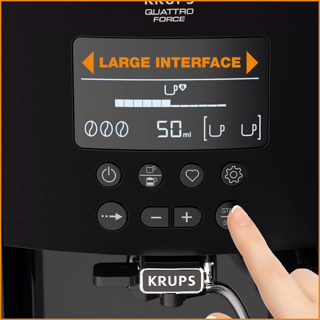 Krups Kaffeevollautomat »EA819E Arabica Latte«, Wassertankkapazität: 1,7 Liter, Pumpendruck: 15 Bar, LCD-Display