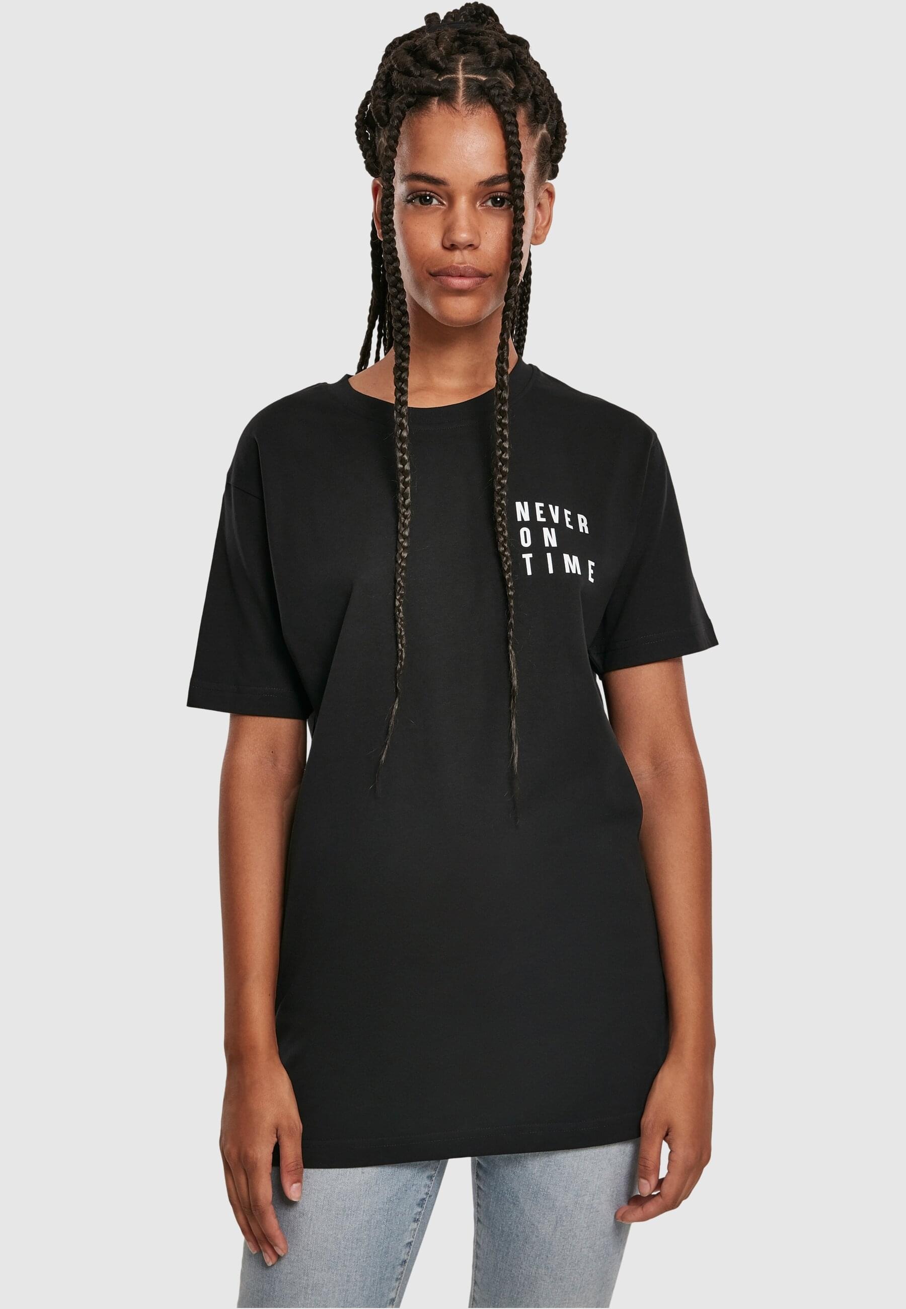 MisterTee Kurzarmshirt »MisterTee Damen Never On Time Tee«, (1 tlg.)