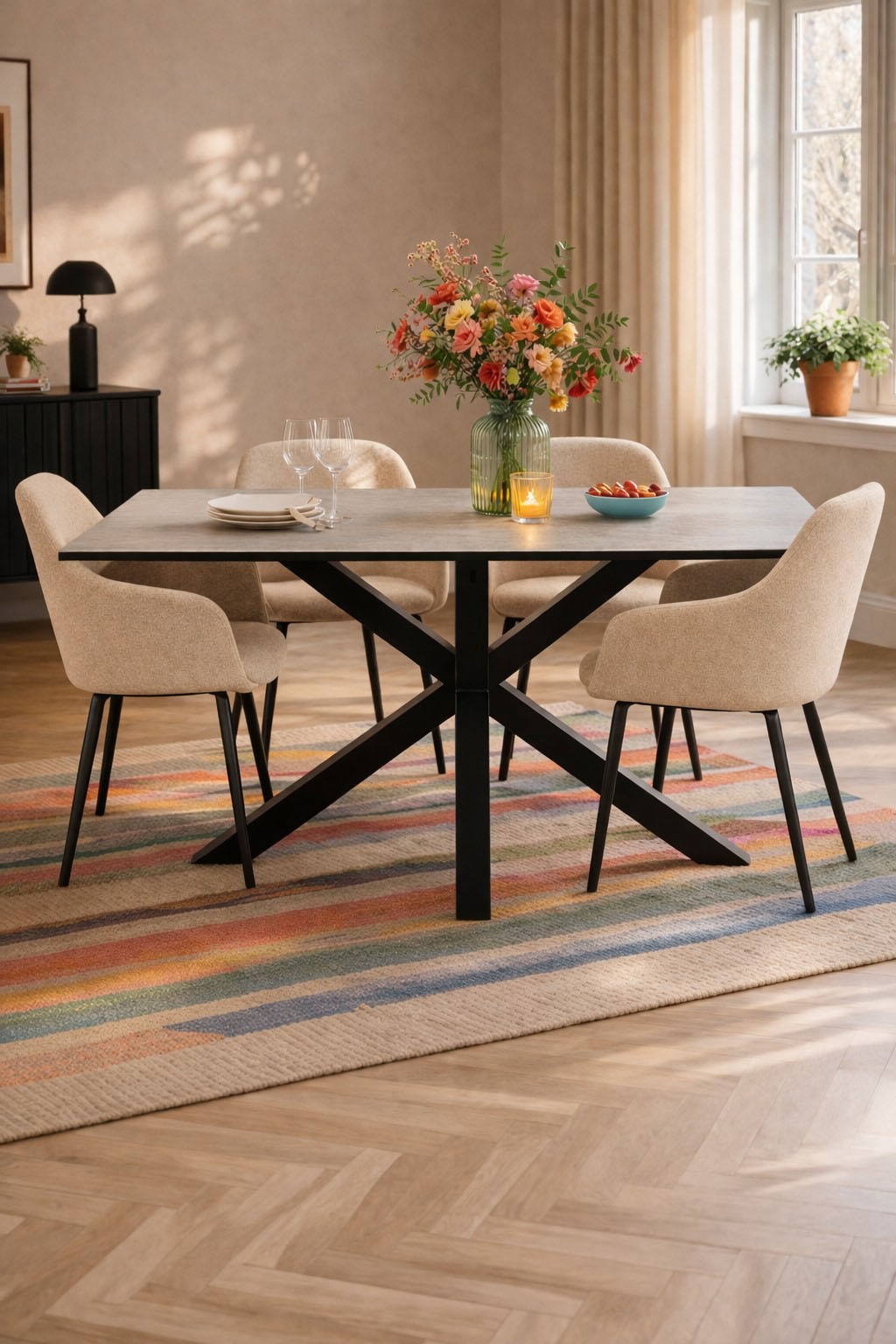 ACTONA GROUP Esstisch »Heaven mit Keramikplatte & stabilem Stahlgestell, mehrere Varianten« Breite: 135, 160 und 200 cm,  Pflegeleichter Design-Esstisch – robust, stilvoll & langlebig