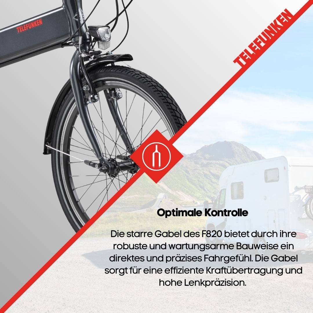Telefunken E-Bike »Kompakt F820«, 6 Gang, Shimano, Tourney, Heckmotor 250 W, Pedelec, Elektrofahrrad für Damen u. Herren