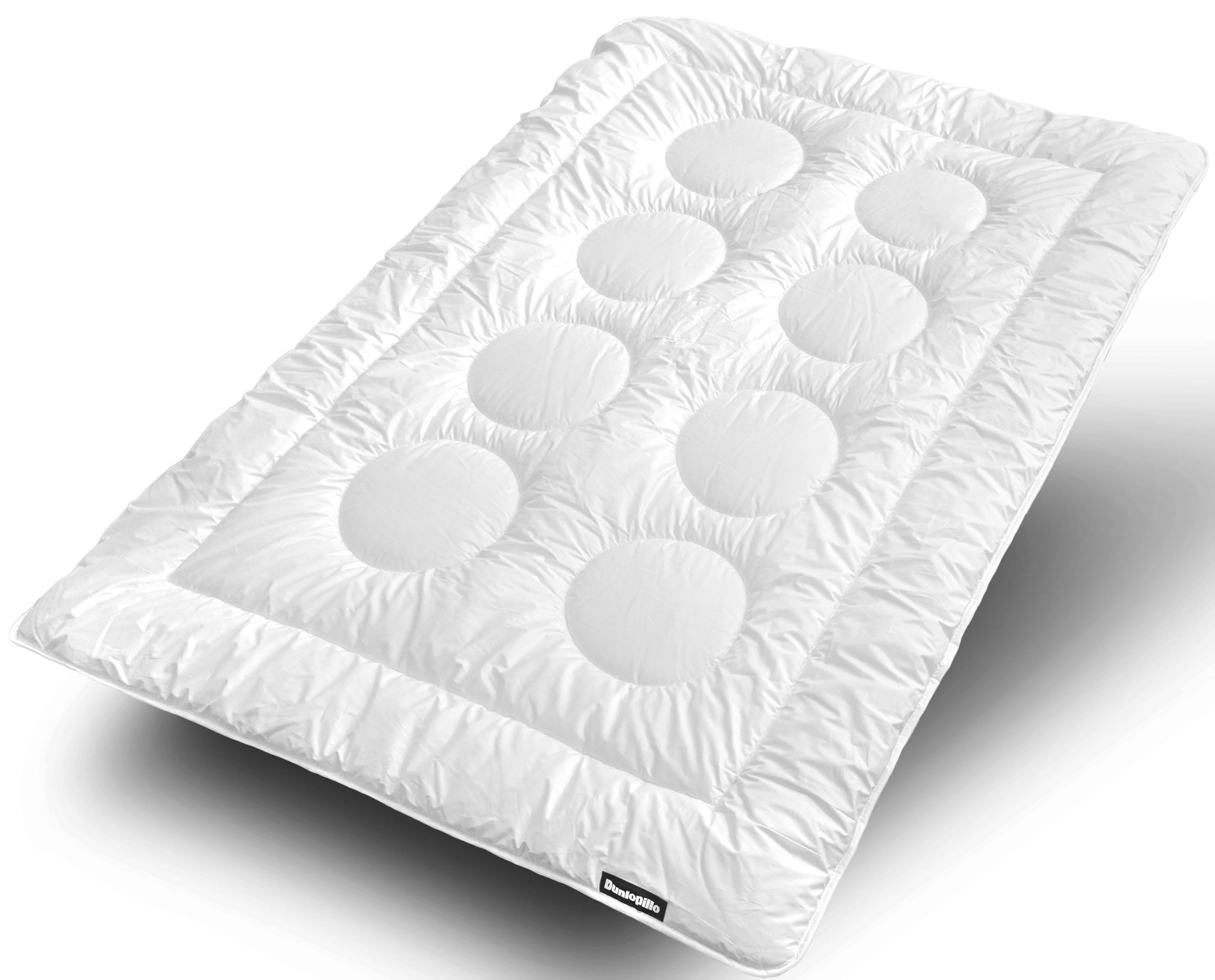 Baumwollbettdecke DUNLOPILLO, B:155cm L:220cm, weiß, Bezug: 100% Baumwolle. Füllung: 100% Polyester, Bettdecken, "Fusion, Bettdecken für Sommer und