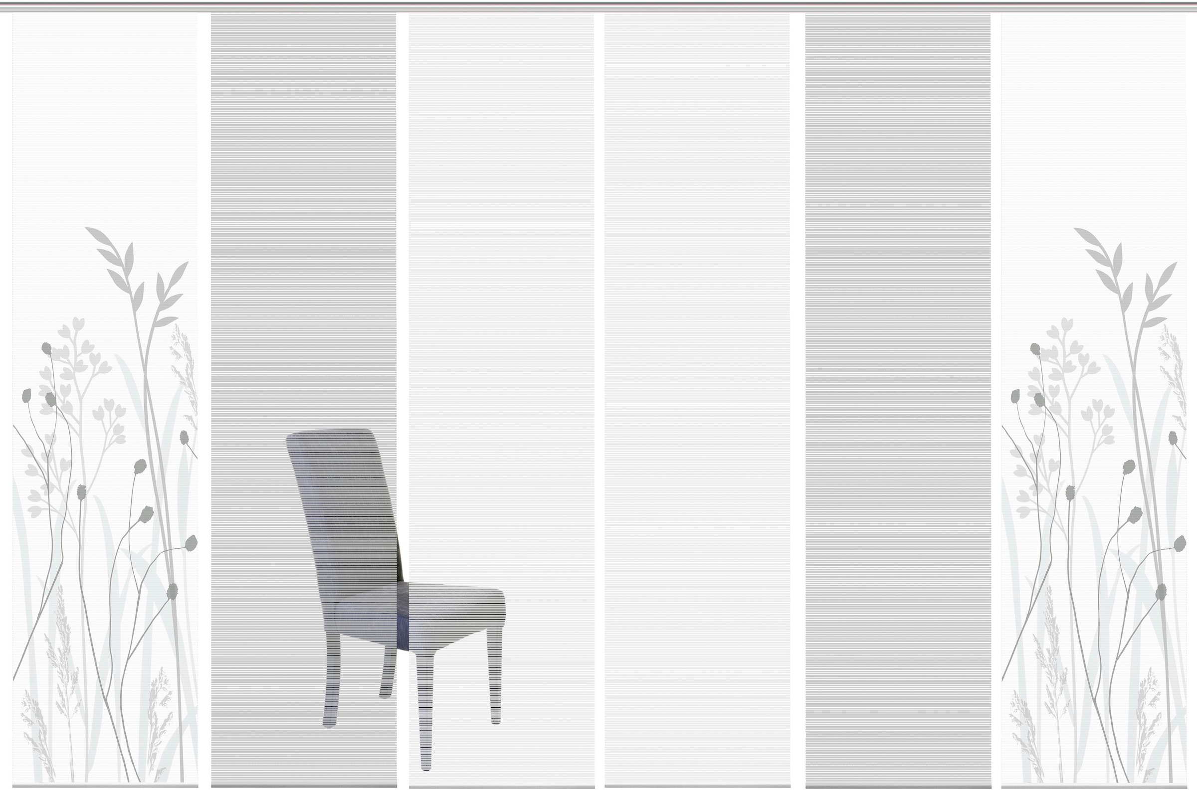 Vision S Schiebegardine "GRASIL 6er SET" Paneelwagen 6 Stk. tlg. Bambus-Opt günstig online kaufen